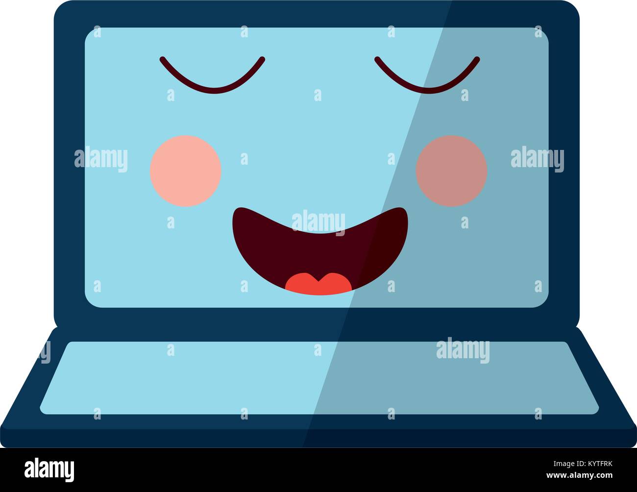 Chibi Computer Screen laptop computer kawaii character screen Stock Vector Image & Art - Alamy