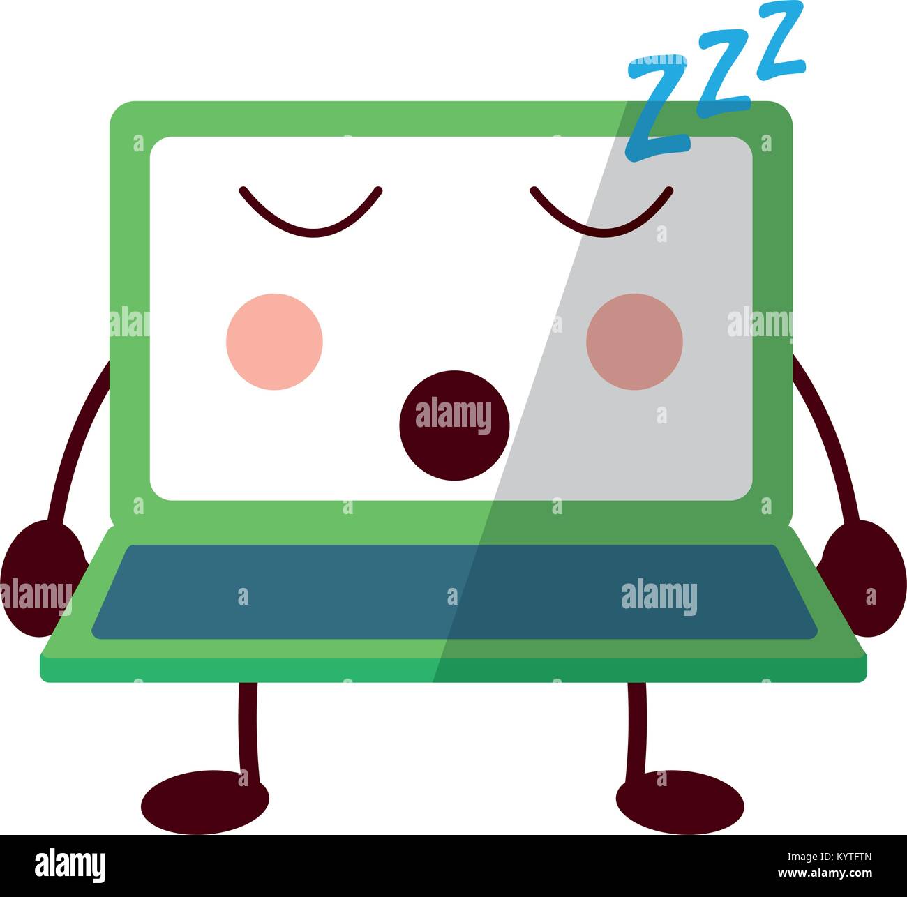 Chibi Computer Screen laptop computer kawaii character screen Stock Vector Image & Art - Alamy