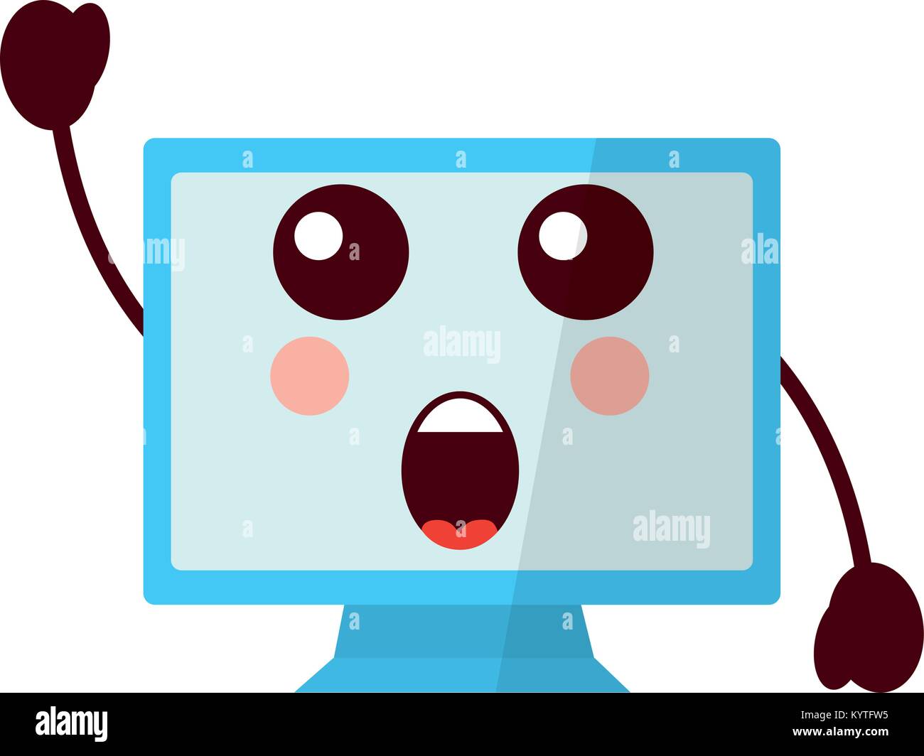 kawaii cute funny screen monitor Stock Vector Image & Art - Alamy