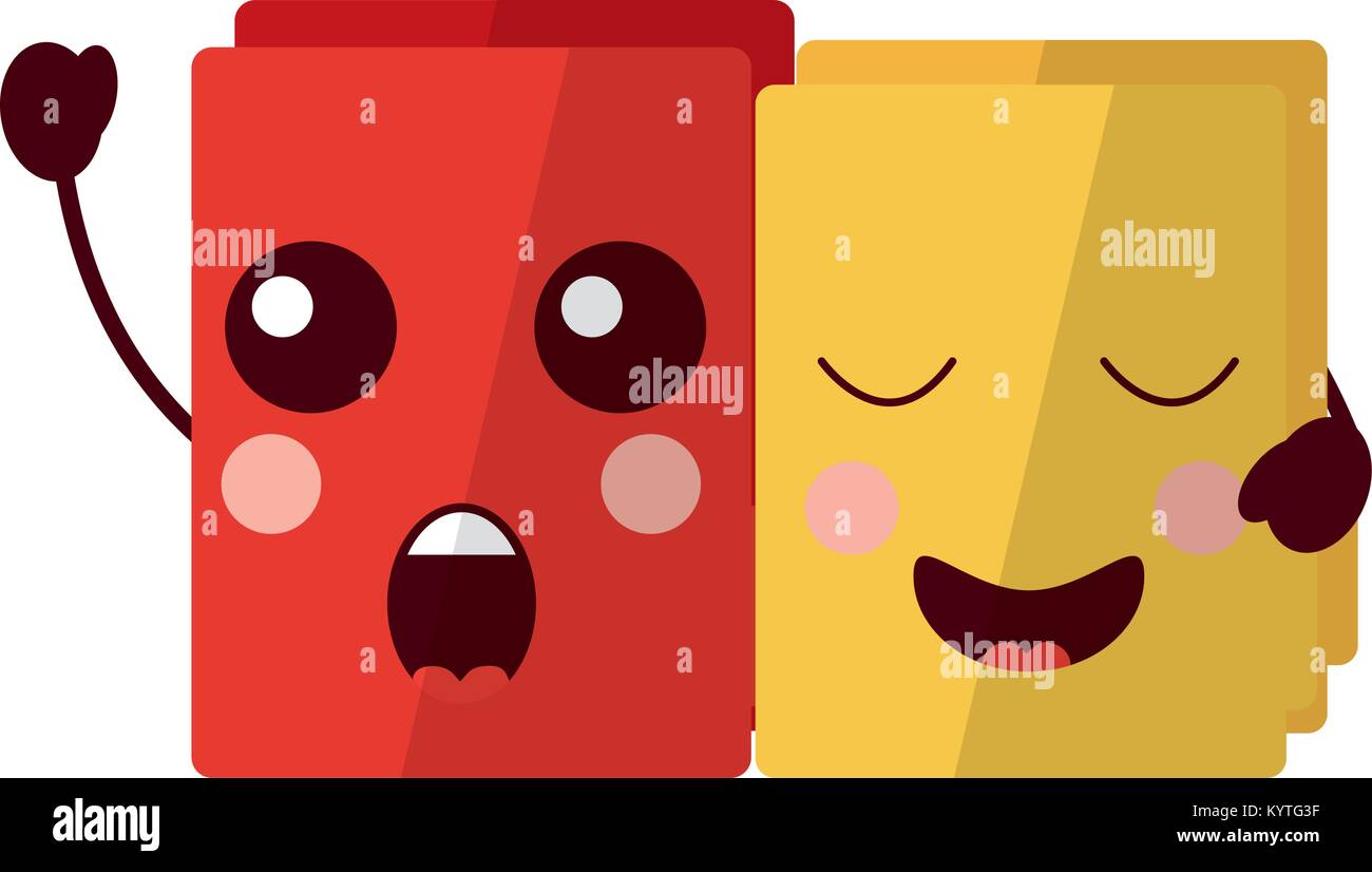 two happy folder file cartoon kawaii icon Stock Vector Image & Art - Alamy