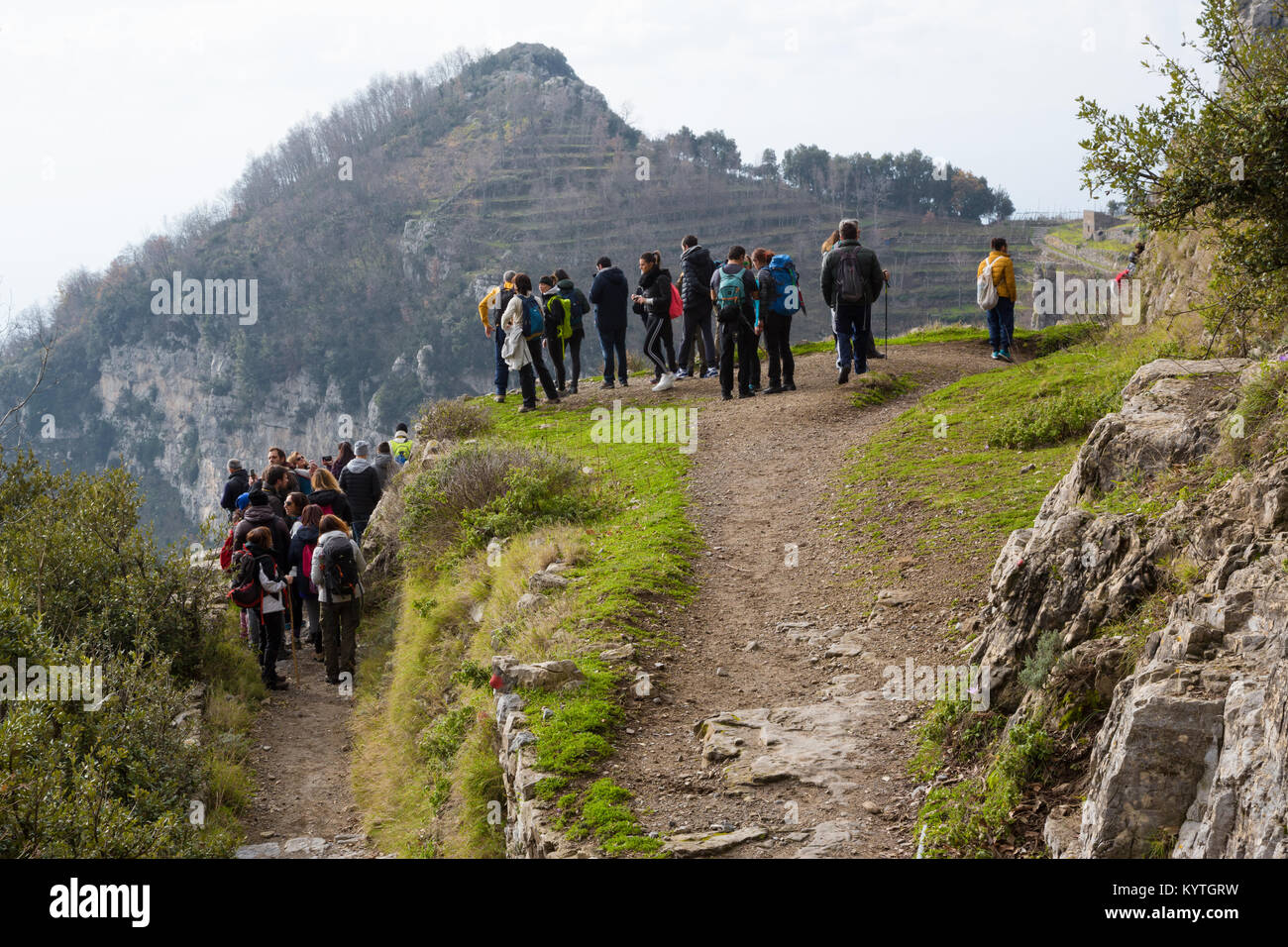 Sentiero degli Dei (Italy) Trekking route from Agerola to Nocelle in