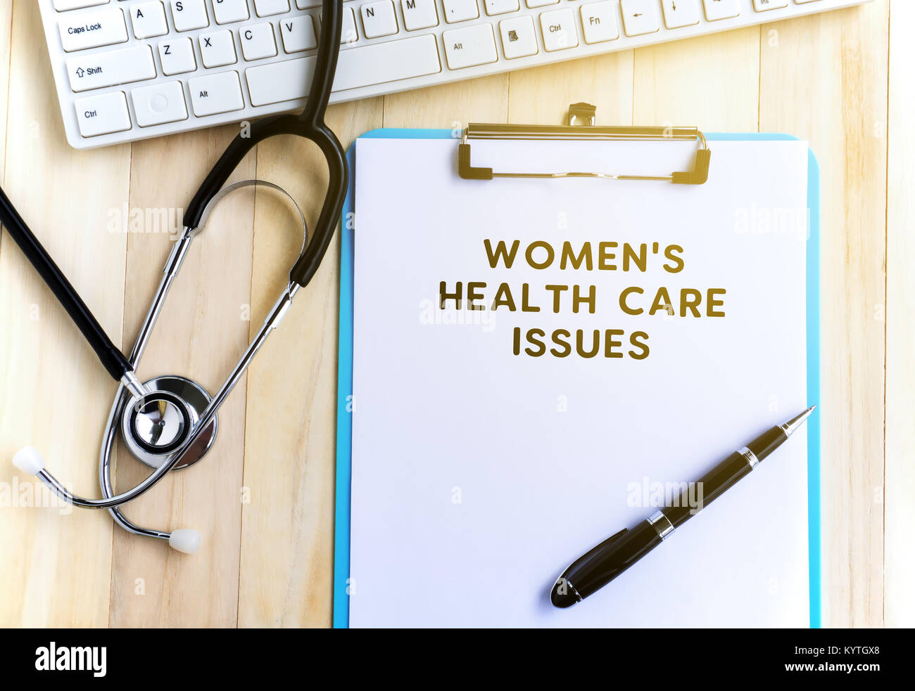 Medical and health care concept Women's Health Care Issue Text on