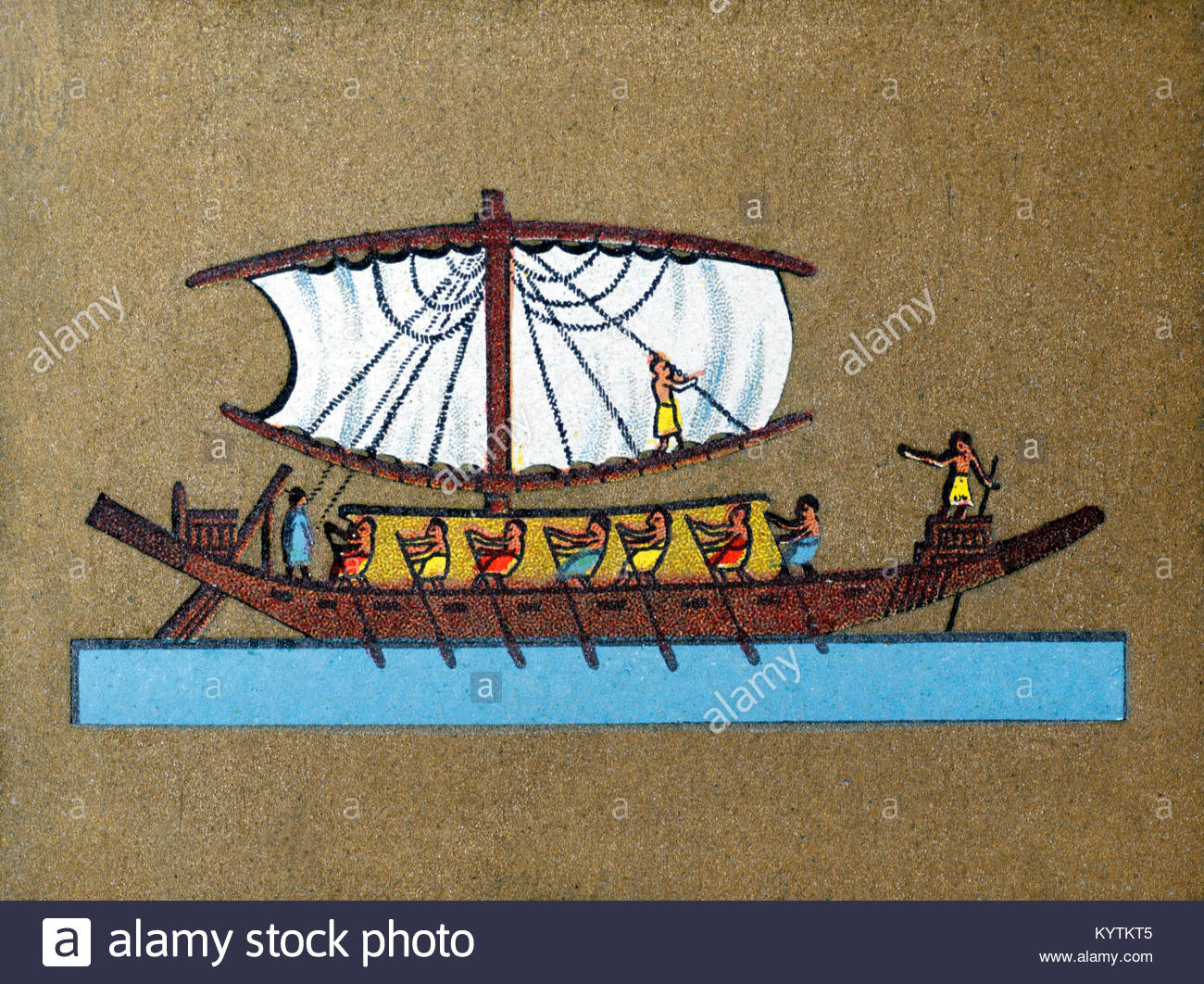 Depiction Of Ancient Egyptian Boats Of The Nile KYTKT5 