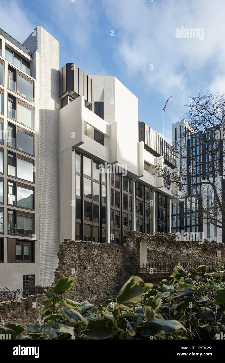 Exterior of Salters’ Hall, London, UK designed by Sir Basil Spence 1976 Stock Photo