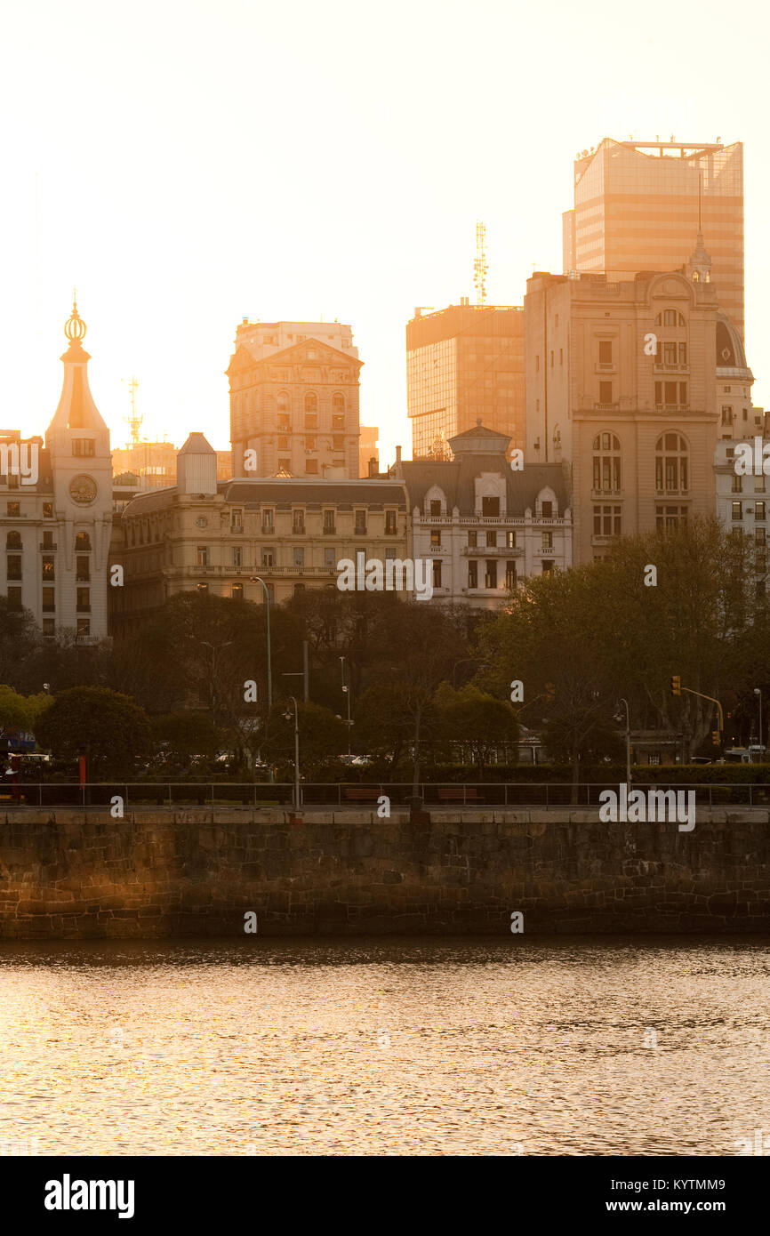 View of downtown Buenos Aires from Puerto Madero, Argentina Stock Photo