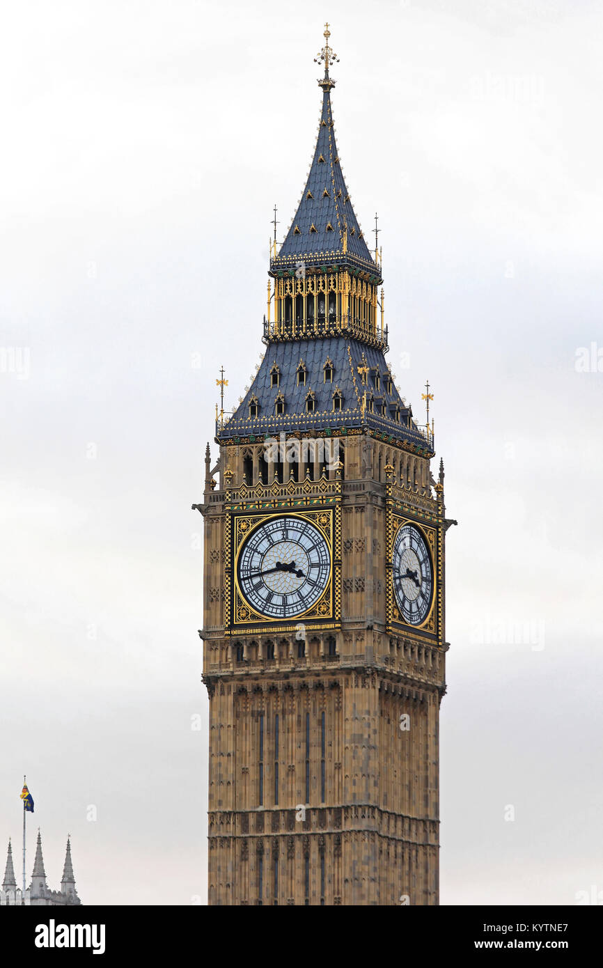 Big Ben Clock Tower Famous London Landmark Stock Photo