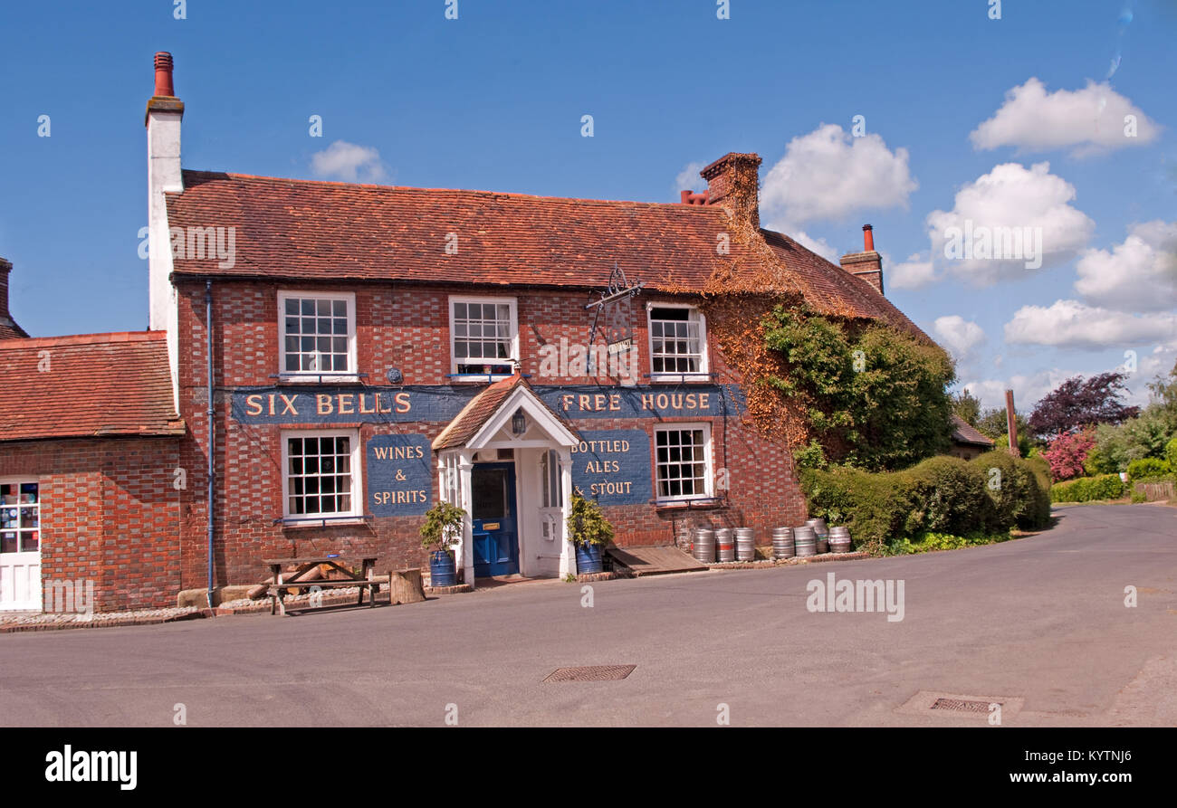 Chiddingly, Sussex, Six Bells Pub, England, Stock Photo