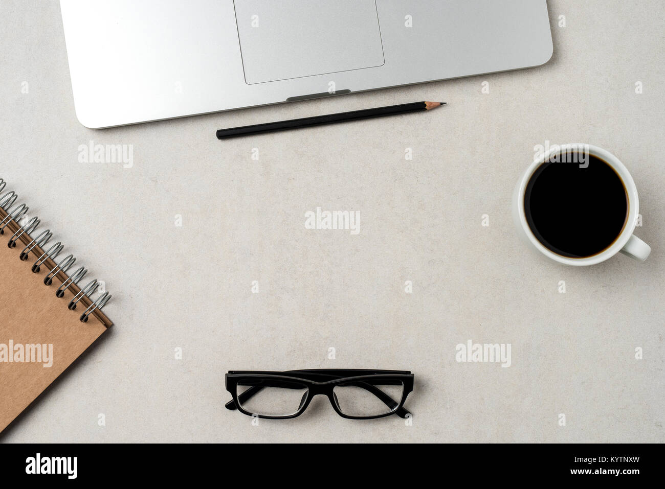 Business background with laptop and accessories Stock Photo - Alamy