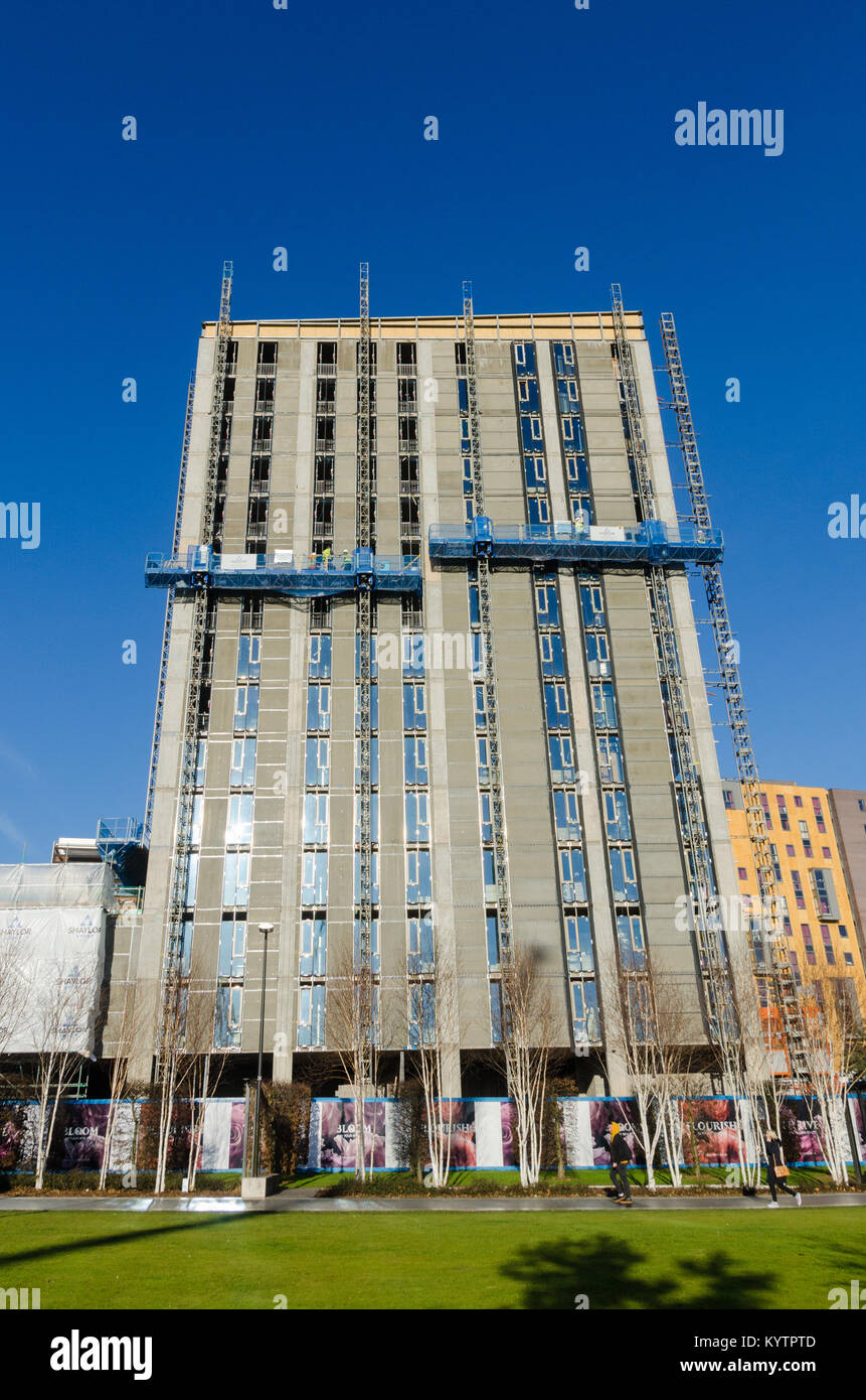 Student accommodation being constructed for Birmingham City University by Eastside City Park in Birmingham Stock Photo
