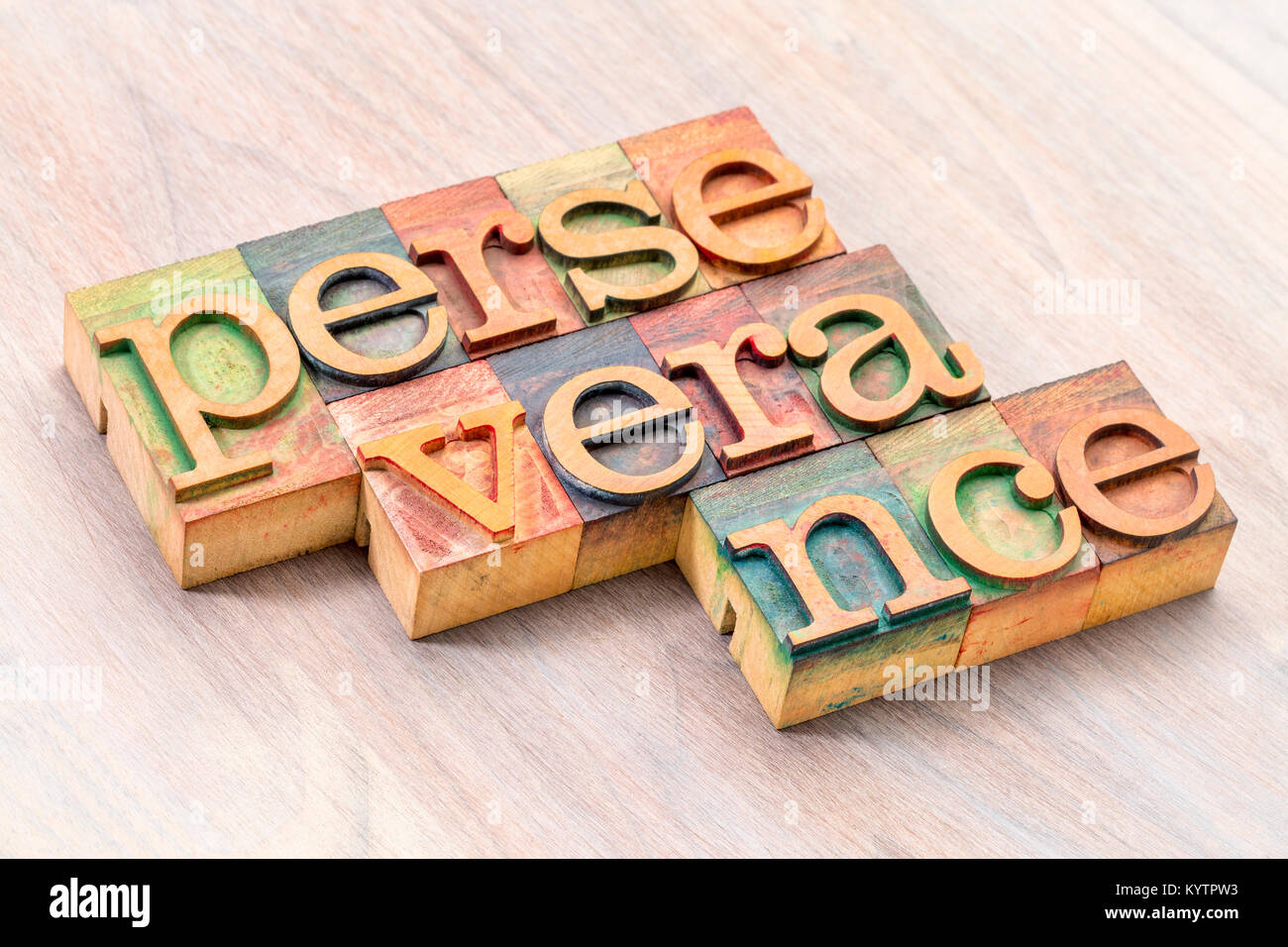 perseverance  - word abstract in letterpress wood type printing blocks Stock Photo
