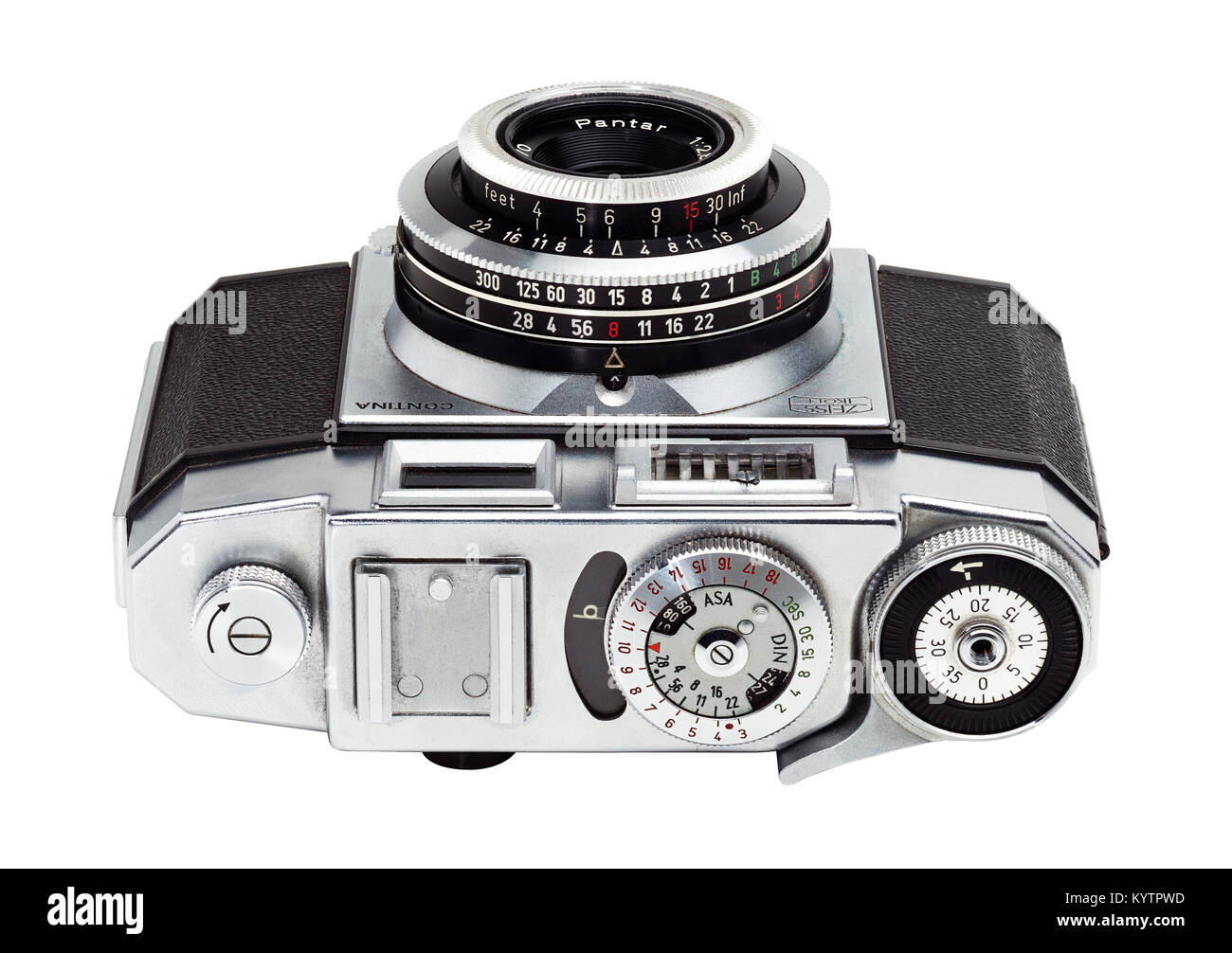 Contina III Zeis Ikon camera top down view Stock Photo