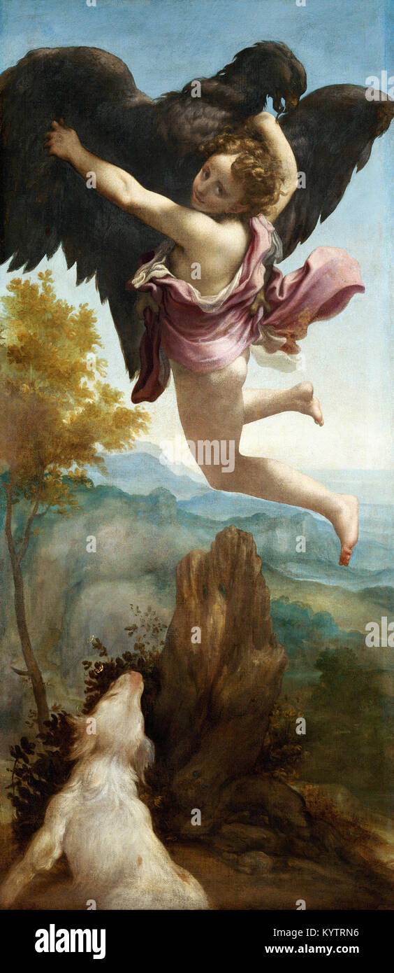 Antonio Allegri - Correggio The Abduction of Ganymede- Stock Photo