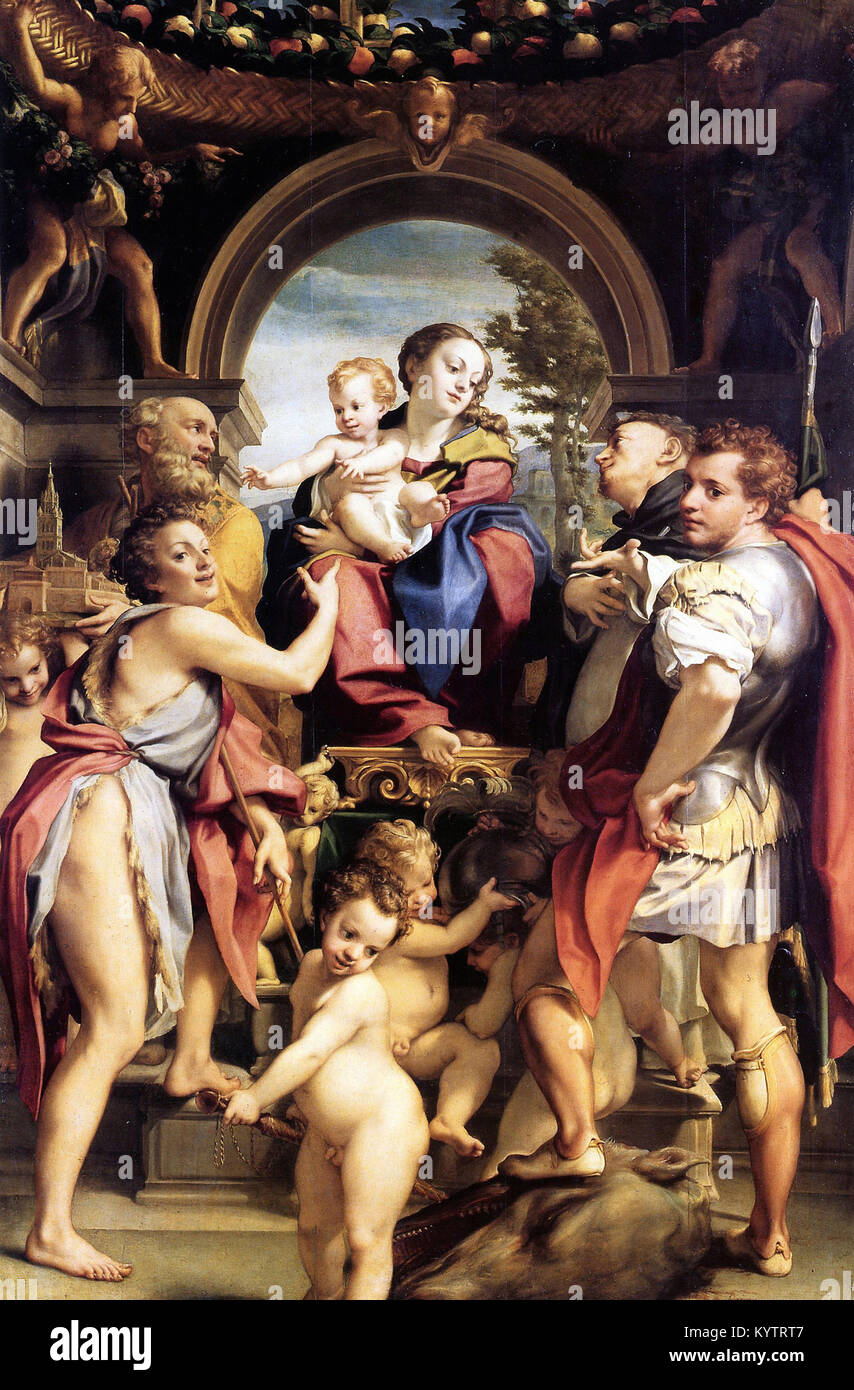Correggio - Madonna with St George Stock Photo