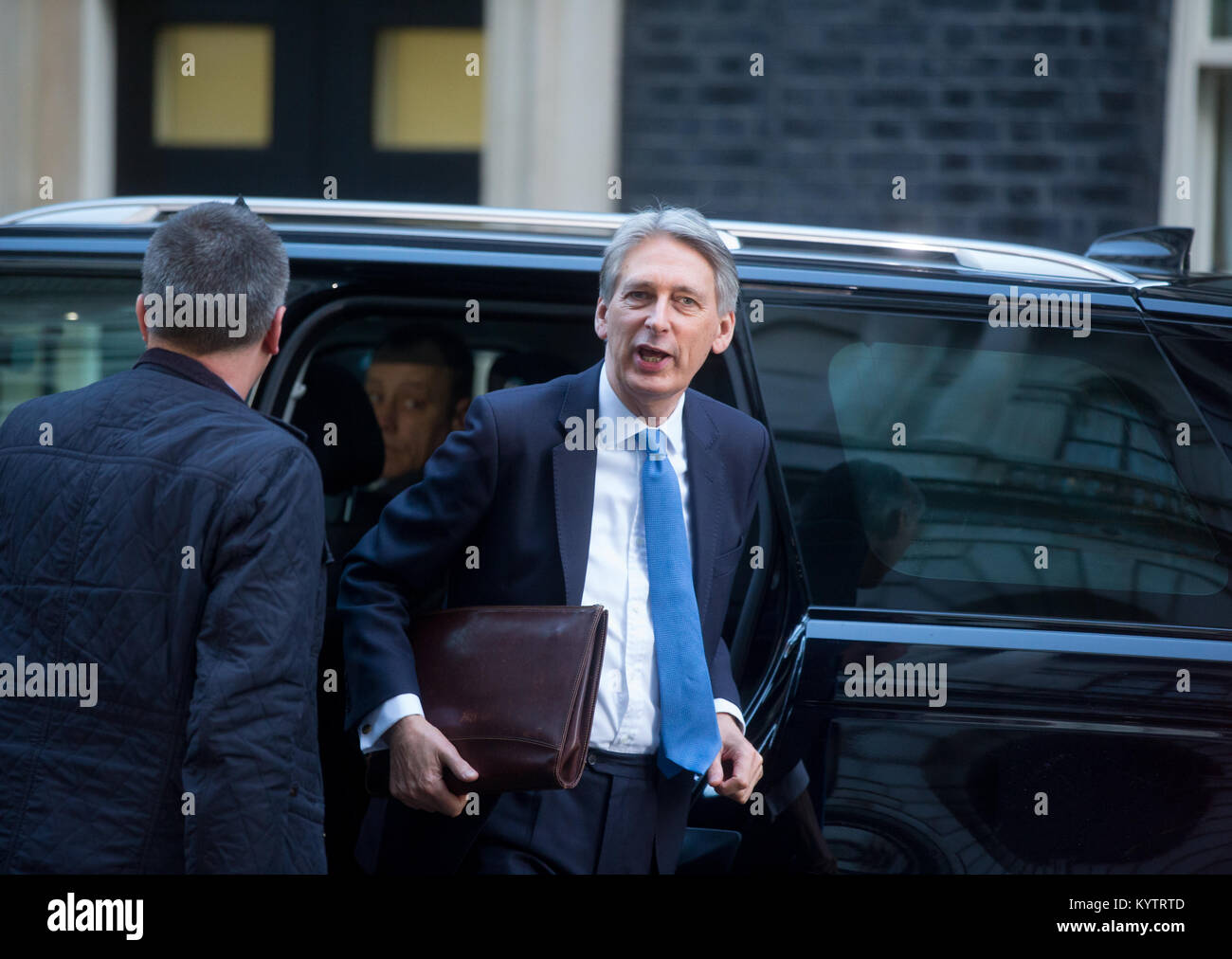 Chancellor of the Exchequer, Philip Hammond, arrives at Downing Street Stock Photo