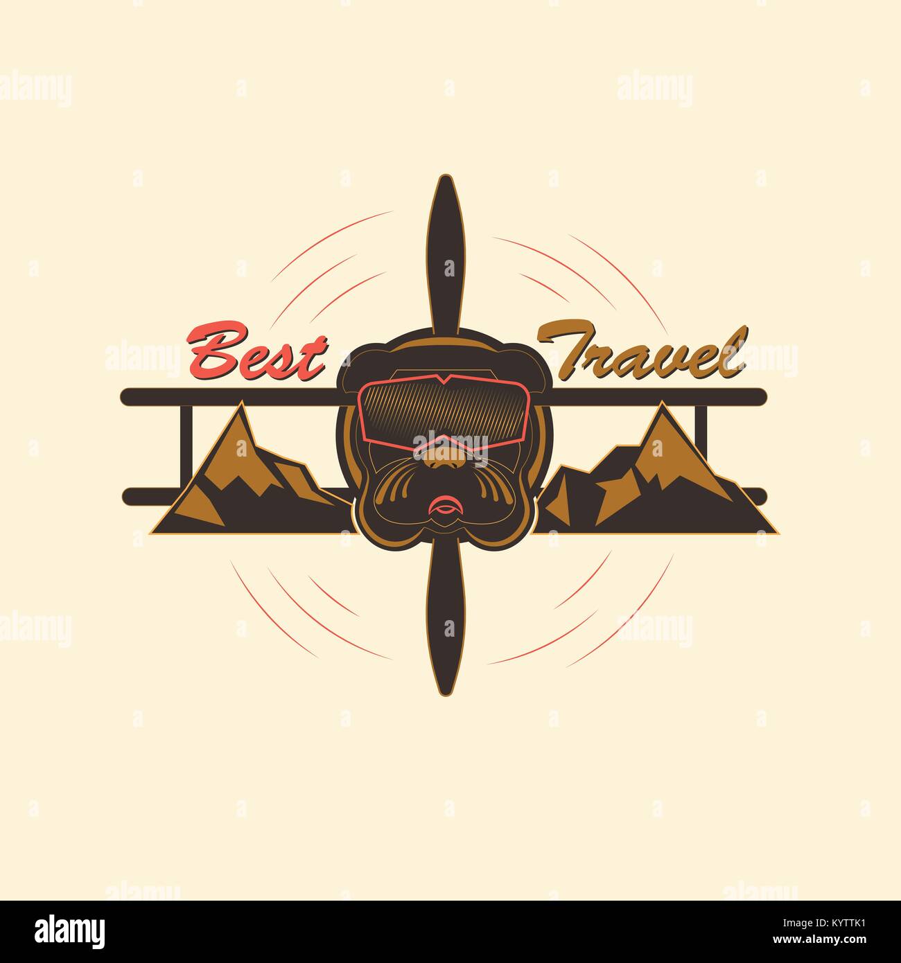 Logo Best Travel Stock Vector