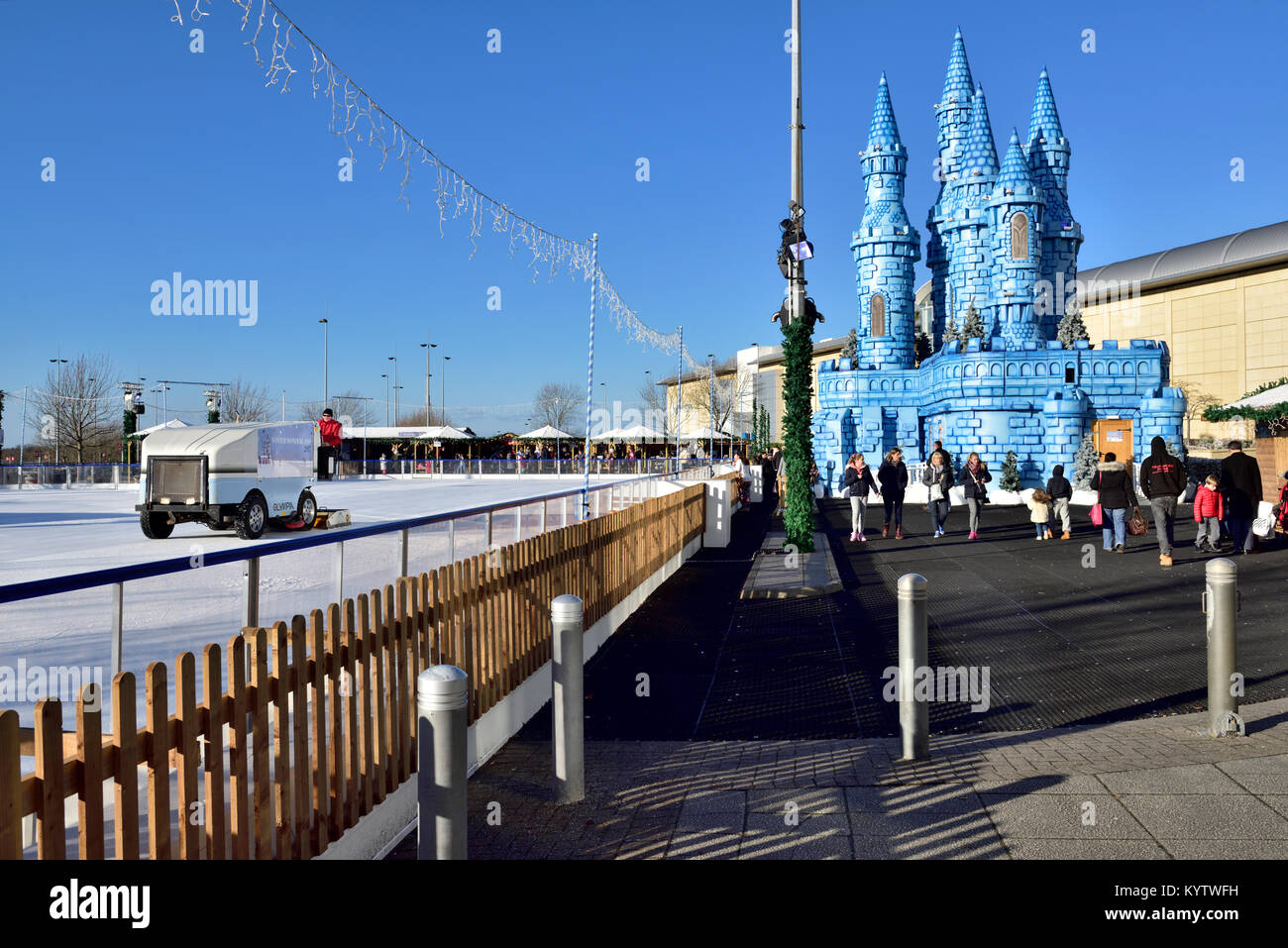 Winter Wonderland at Cribbs Causeway shopping mall, Patchway, outskirts of Bristol Stock Photo