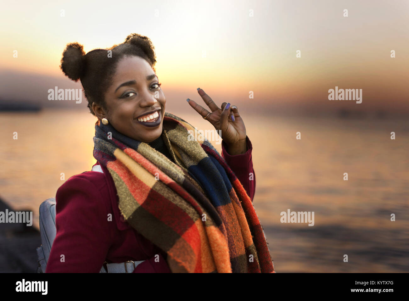 Portrait of a 25 years old African woman. Stock Photo