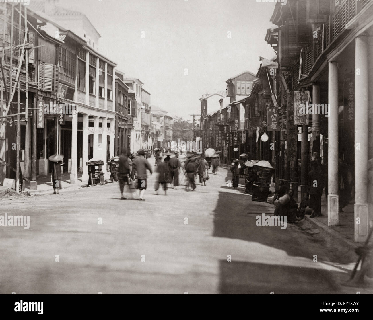 Queen Street, Hong Kong, c.1860's Stock Photo - Alamy