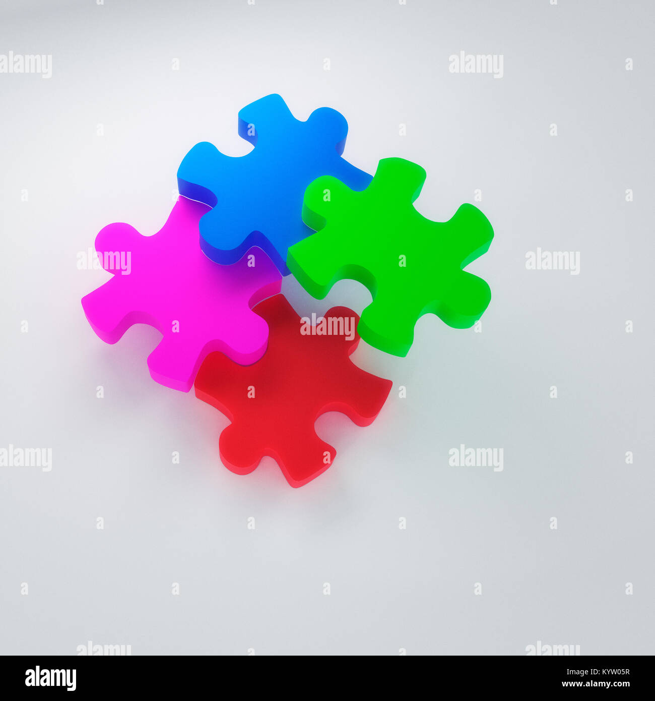 Puzzle pieces 3d rendering isolated hi-res stock photography and images ...