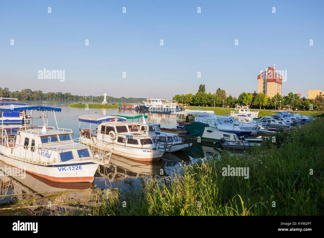 Port in Vukovar, Danube, Croatia Stock Photo