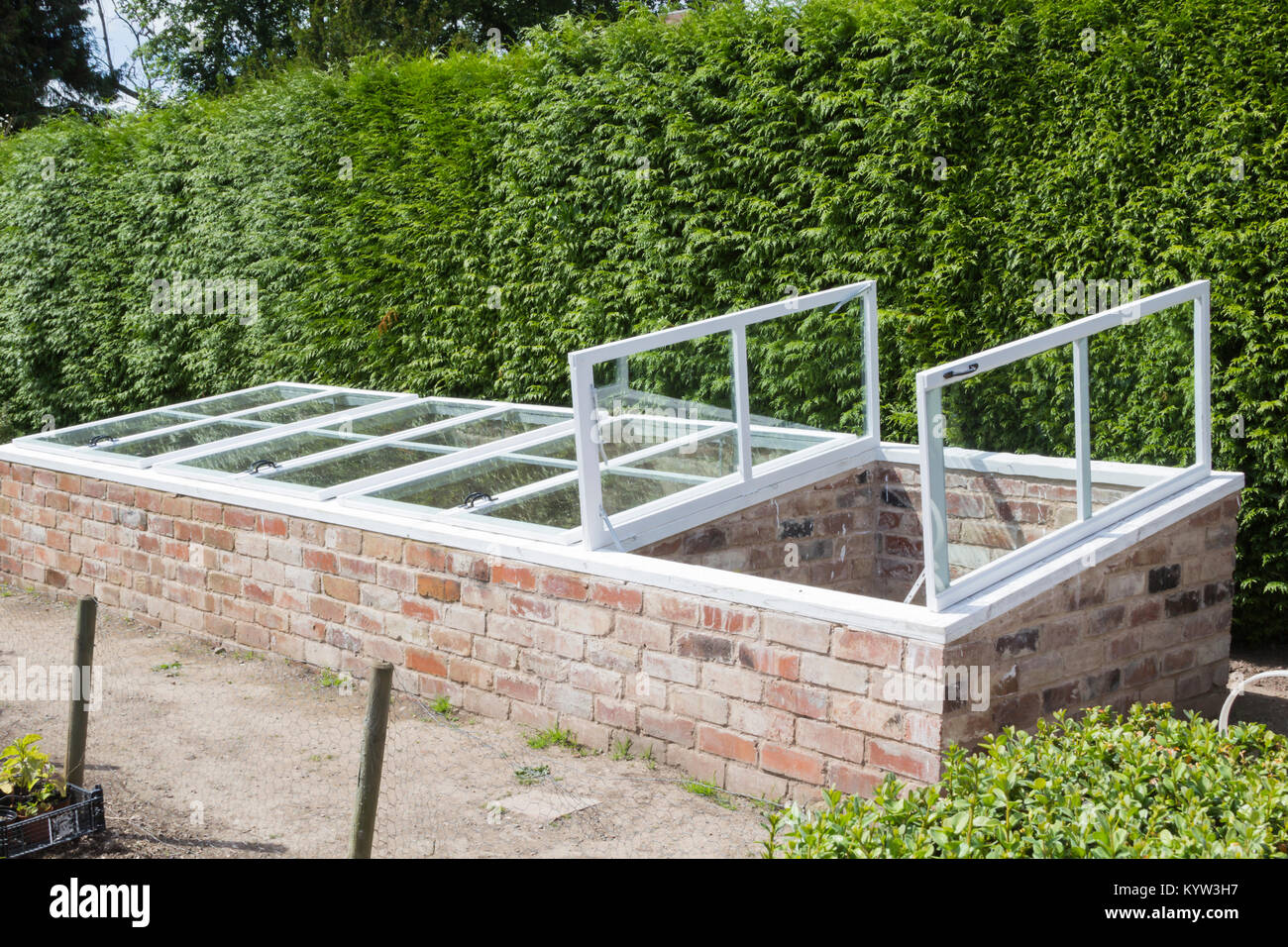 Open Cold Frame Stock Photo