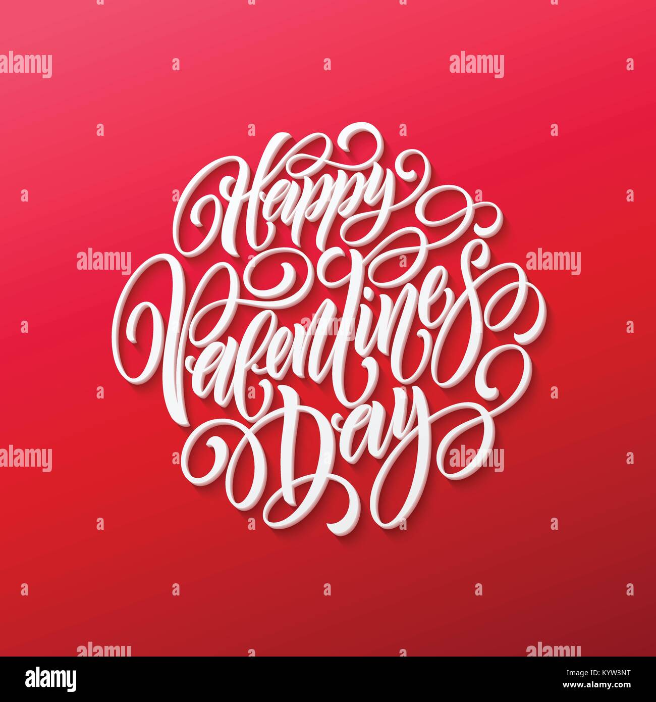 Happy Valentines Day Hand Drawing Vector Lettering design. Vector illustration Stock Vector