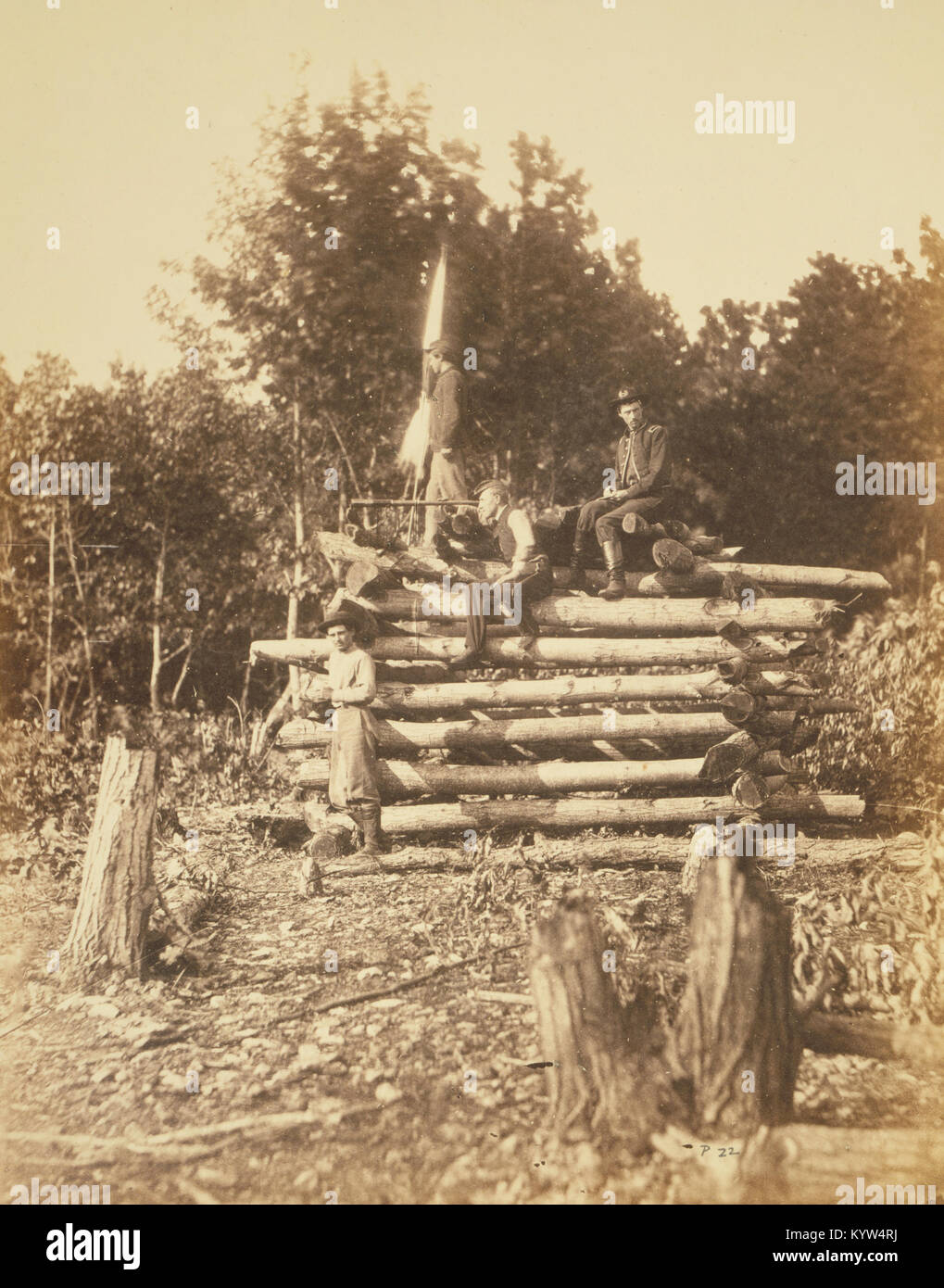 Elk Mountain, Maryland. Signal tower overlooking Antietam battlefield Stock Photo