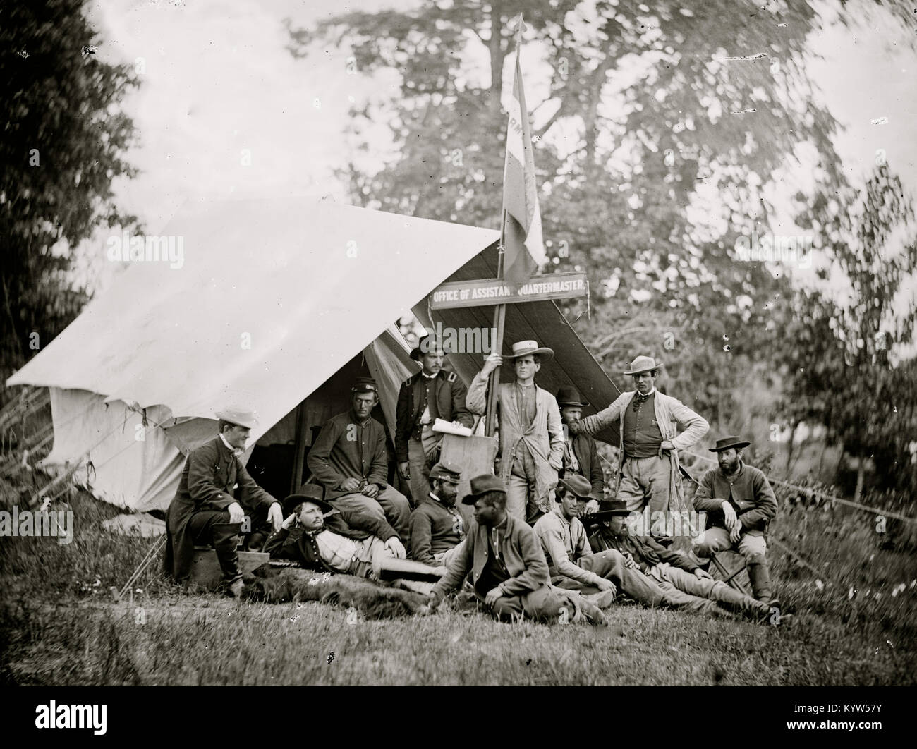 Fairfax Courthouse, Virginia. Capt. J.B. Howard, Office of Assistant Quartermaster, Army of the Potomac Stock Photo