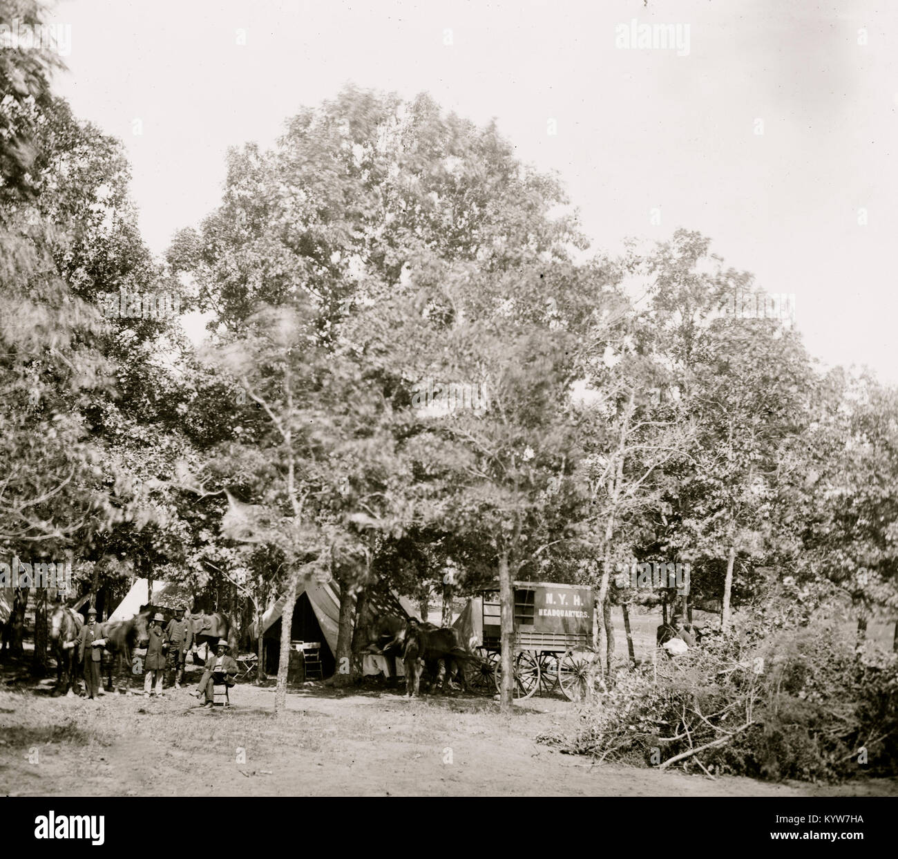 Headquarters, New York Herald. Army of the Potomac Stock Photo