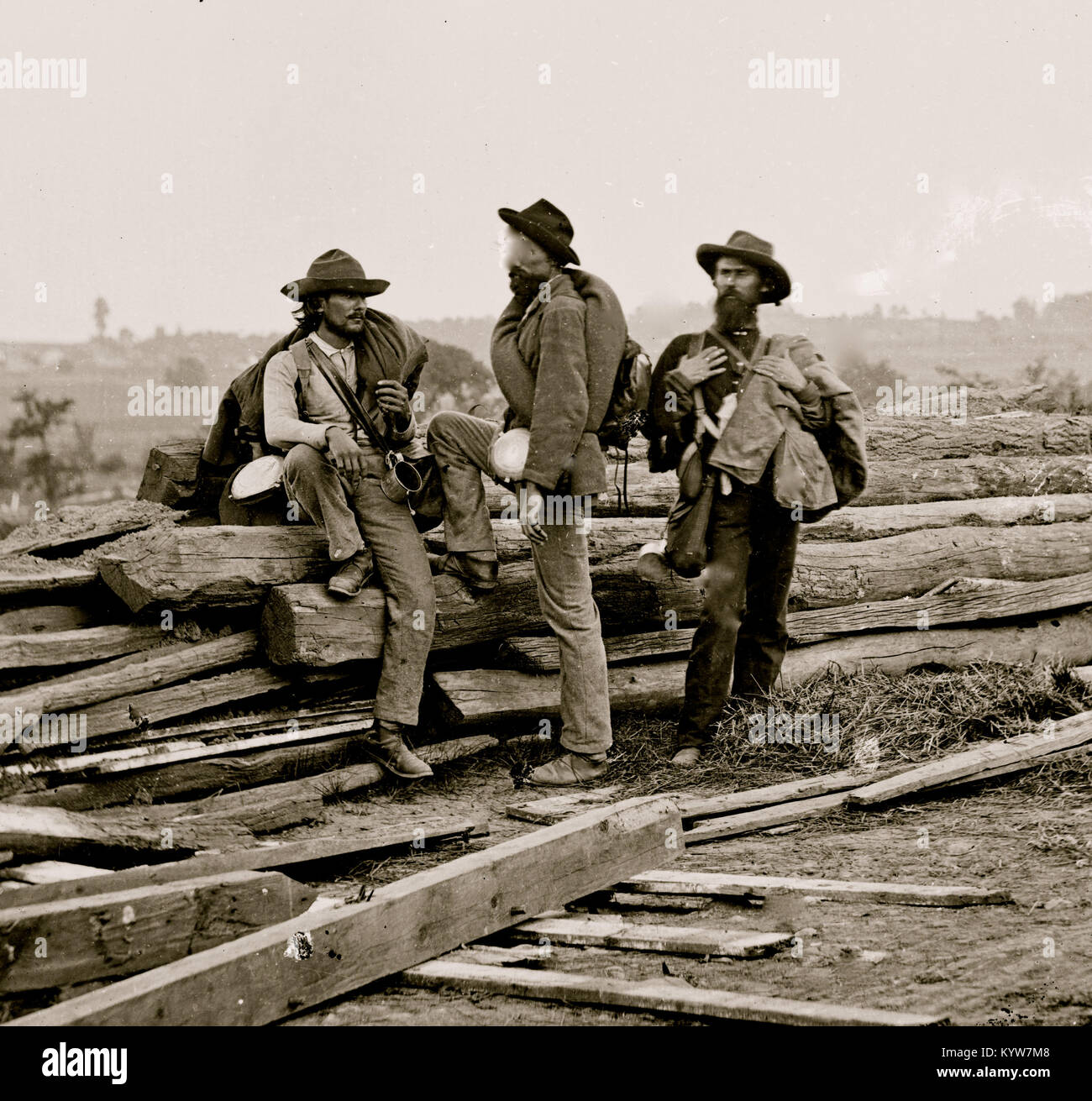 Gettysburg, Pa. Three Confederate prisoners Stock Photo Alamy
