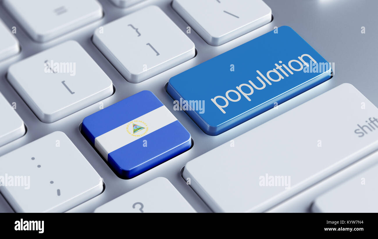 Nicaragua High Resolution Population Concept Stock Photo Alamy