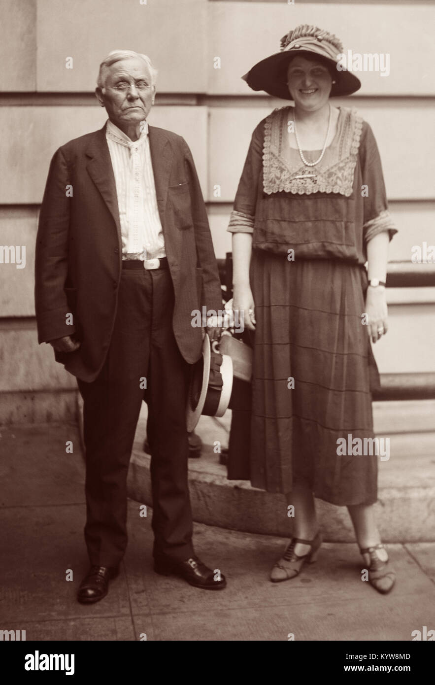 Asa Griggs Candler (1851-1929), Coca-Cola Company founder, and his wife Lucy Elizabeth Howard in a 1923 photograph. (USA) Stock Photo