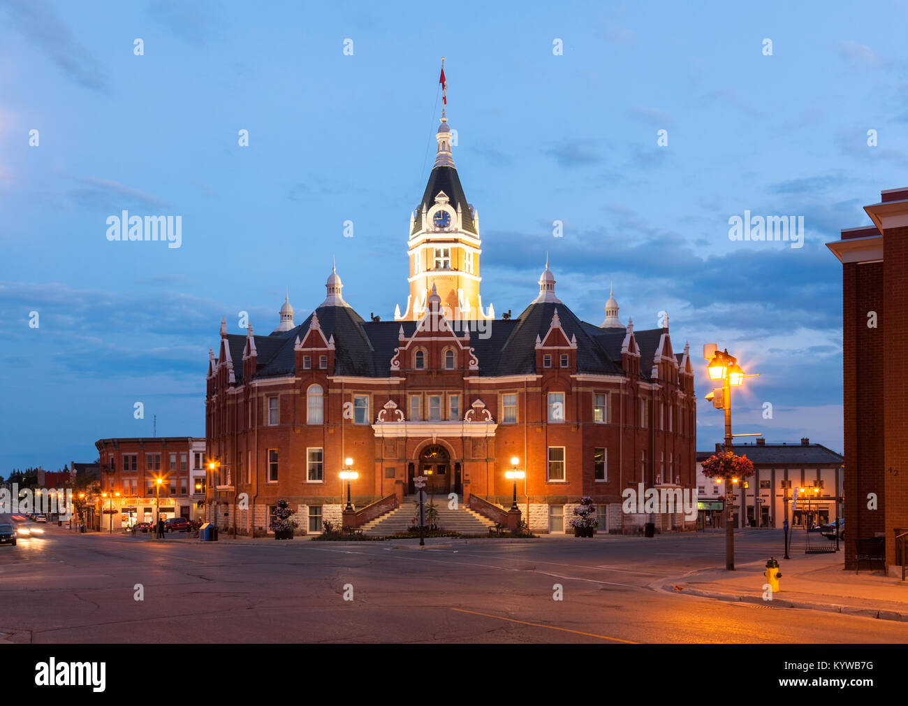 City Hall in the Queen Anne Revival style in Stratford, Ontario, Canada. Stock Photo