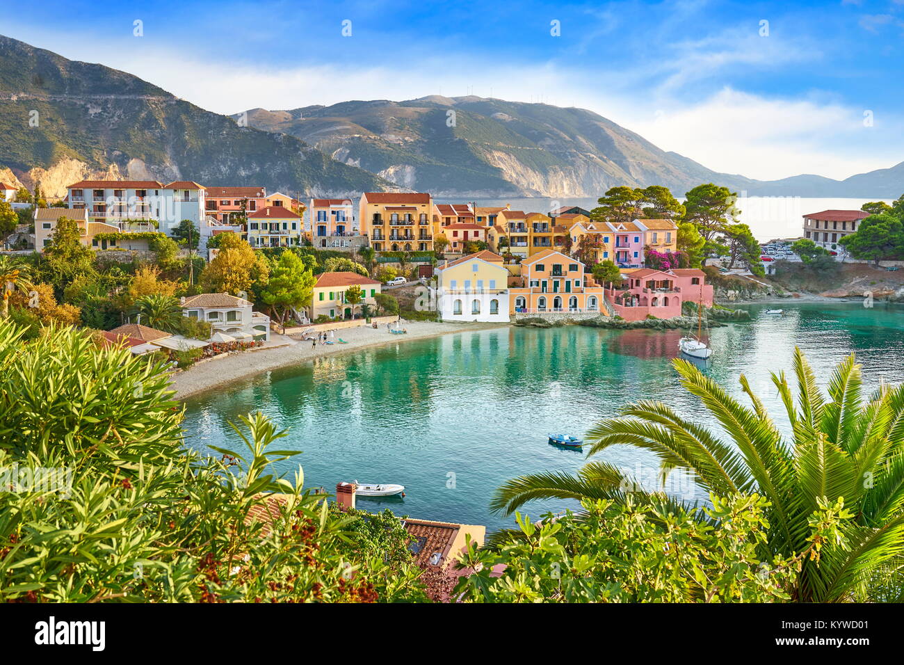 Assos village, Kefalonia Island, Greece Stock Photo