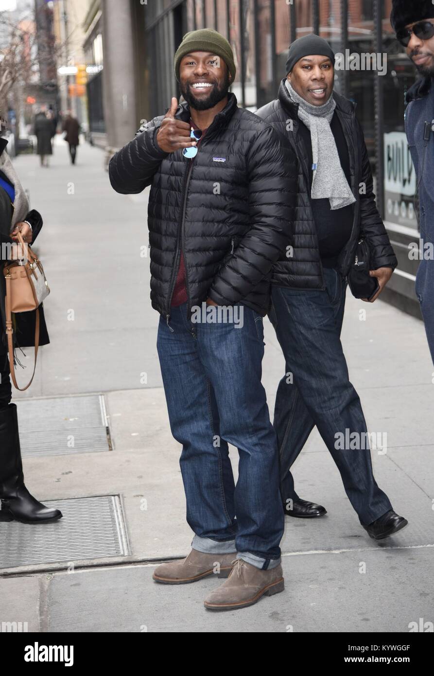 New York, NY, USA. 16th Jan, 2018. Trevante Rhodes, seen at BUILD ...