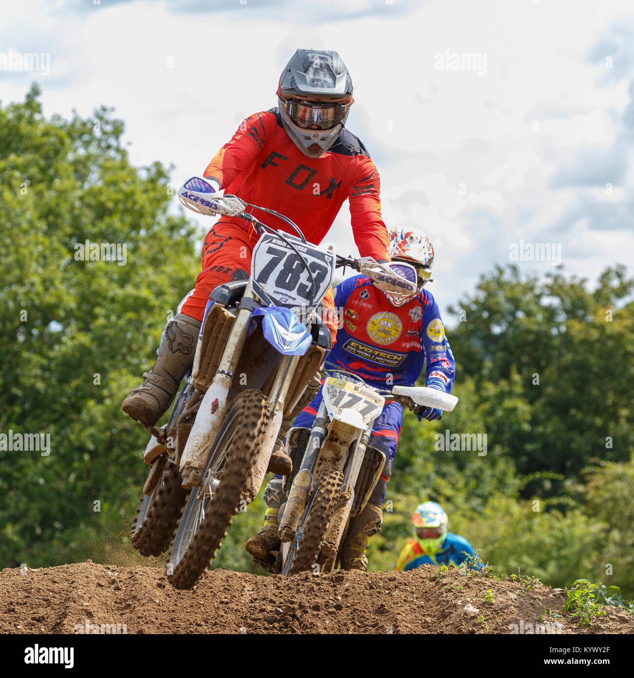Ryan George on the Smart Energy Services UK Yamaha at the NGR & ACU Eastern EVO Championships, Cadders Hill, Lyng, Norfolk, UK. Stock Photo