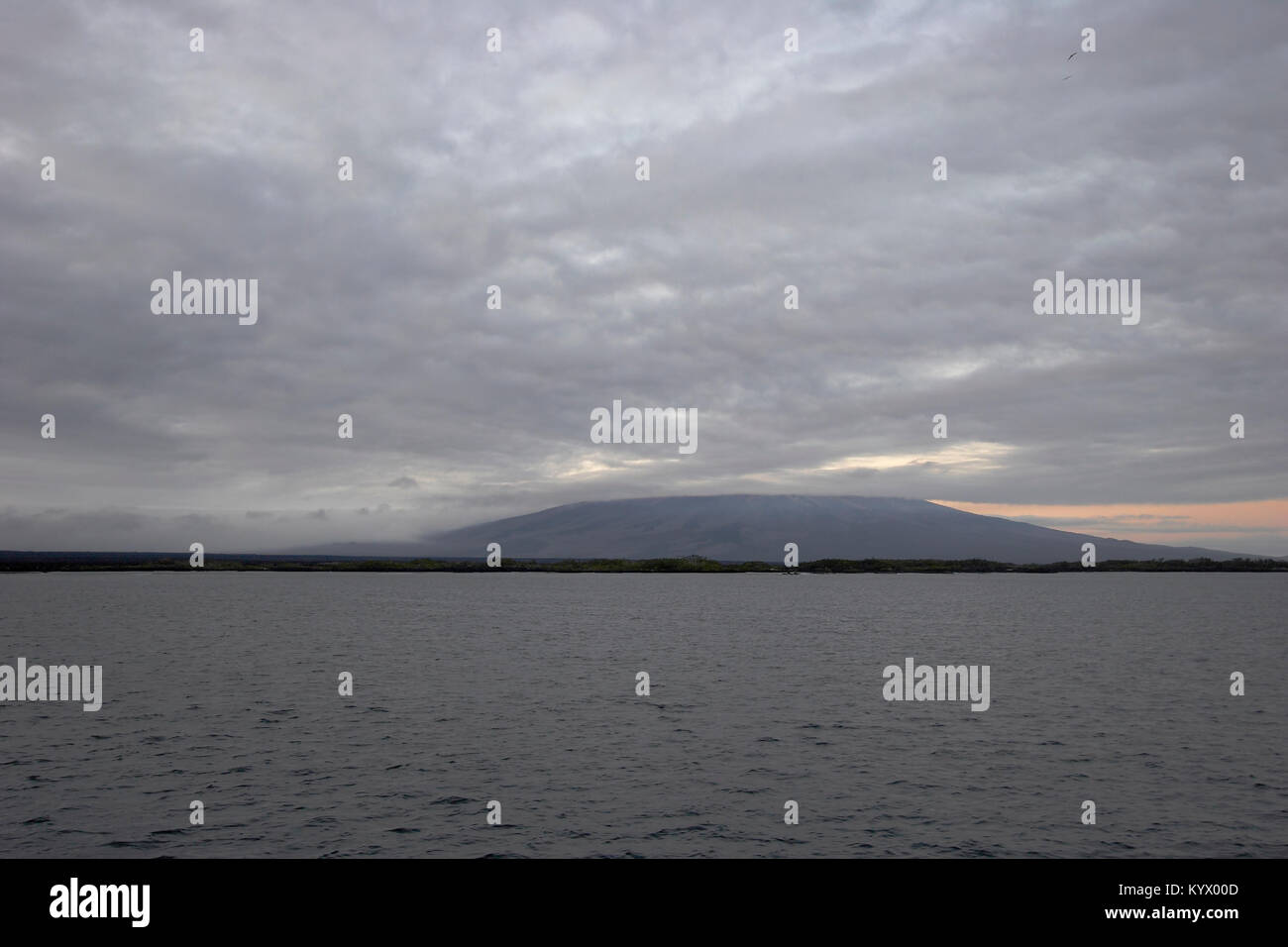 Sunset landscape, Punta Moreno, Isabela island, Galapagos Islands