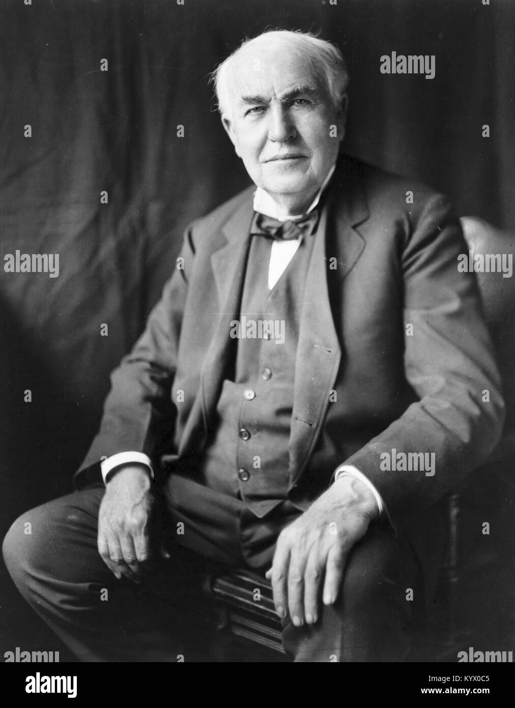Thomas Edison, Thomas Alva Edison, American inventor Stock Photo