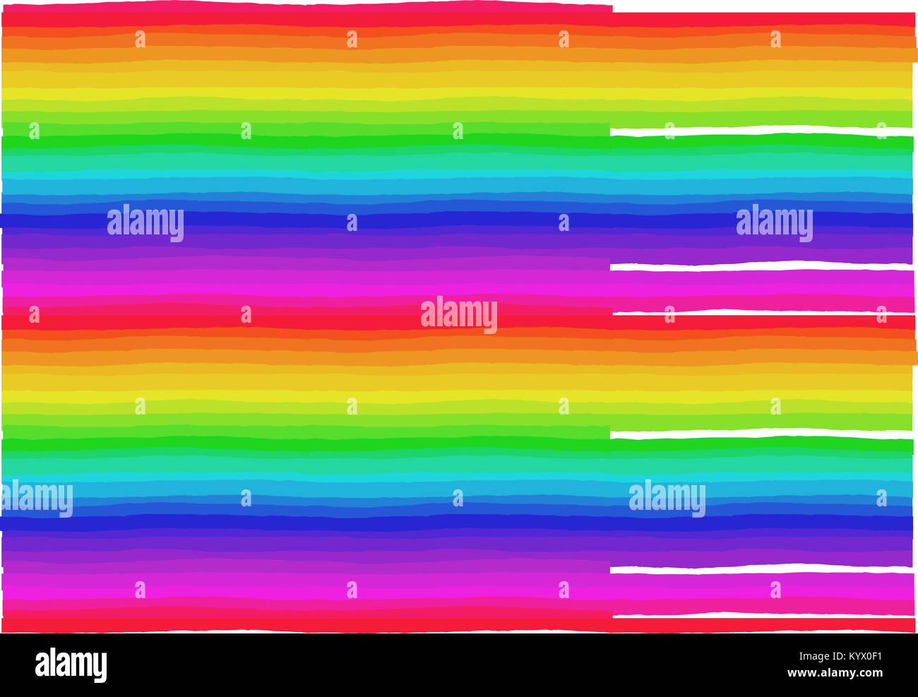 Irregular Striped Rainbow Pattern Stock Vector