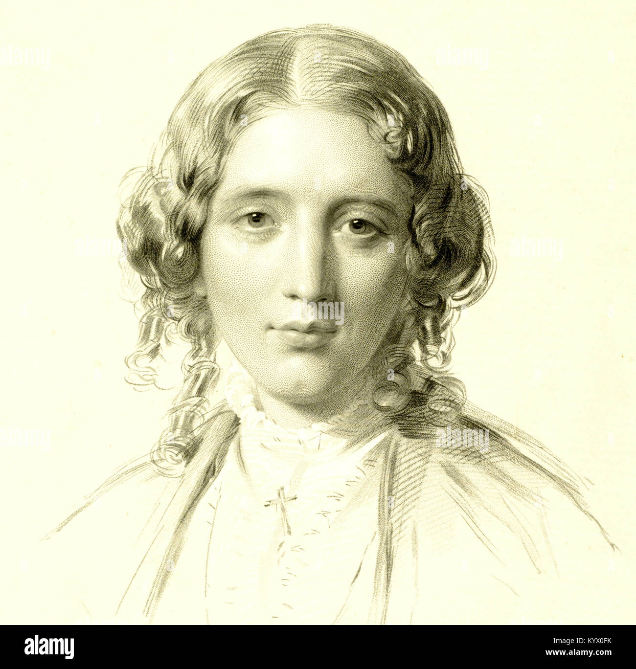 Harriet Beecher Stowe, Harriet Elisabeth Beecher Stowe, American abolitionist and author Stock Photo