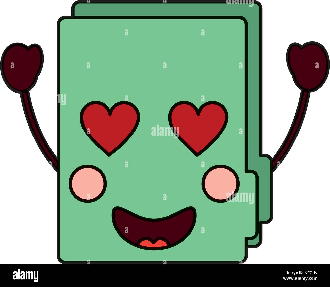 file folder kawaii icon image Stock Vector Image & Art Alamy