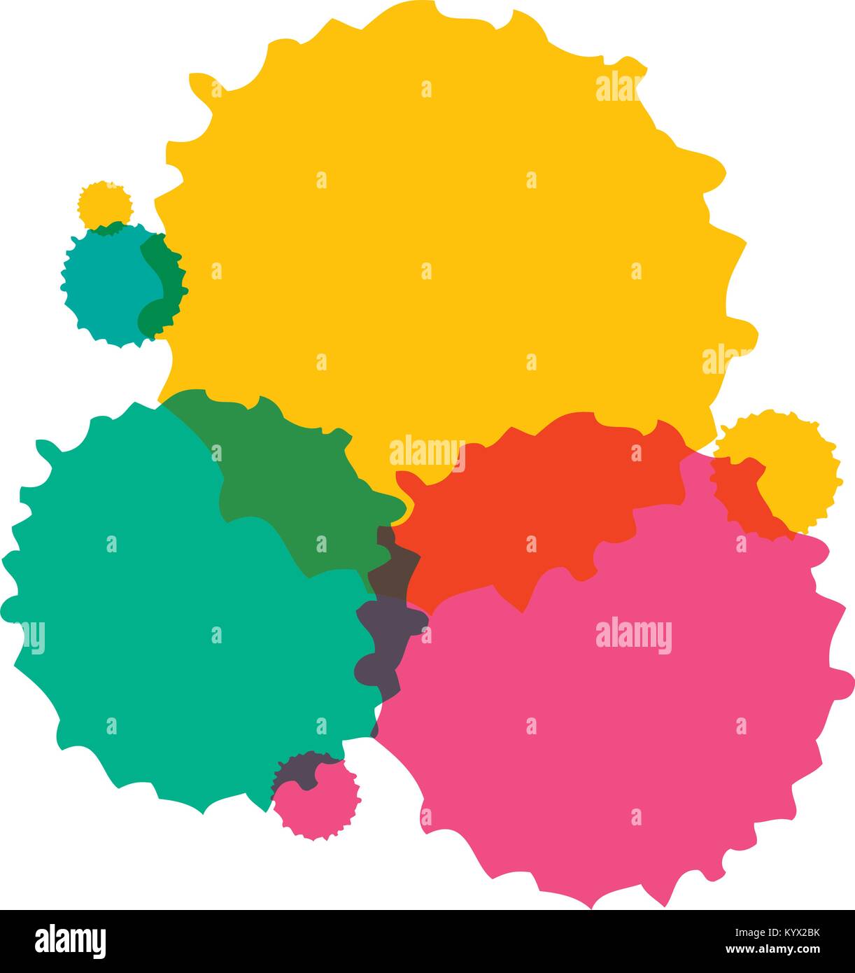 Vector set of rainbow watercolor circles hi-res stock photography and ...