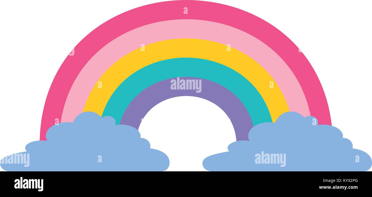 cute rainbow cloud magic fantasy image Stock Vector Image & Art - Alamy