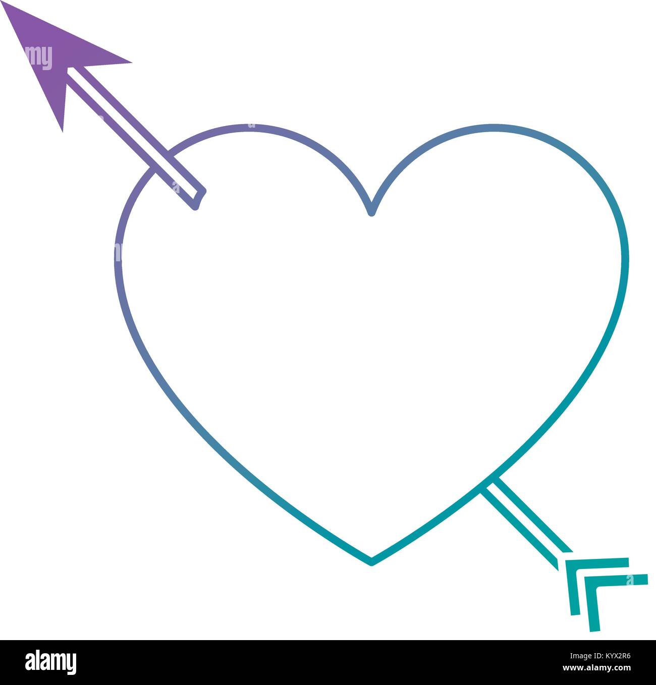 heart with arrow icon vector illustration design Stock Vector Image ...
