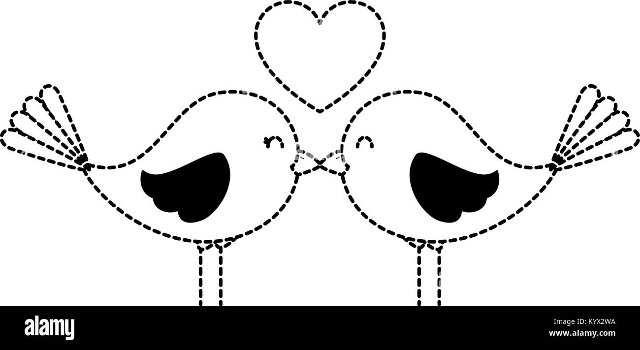 Wedding Love Bird Clip Art Black And White