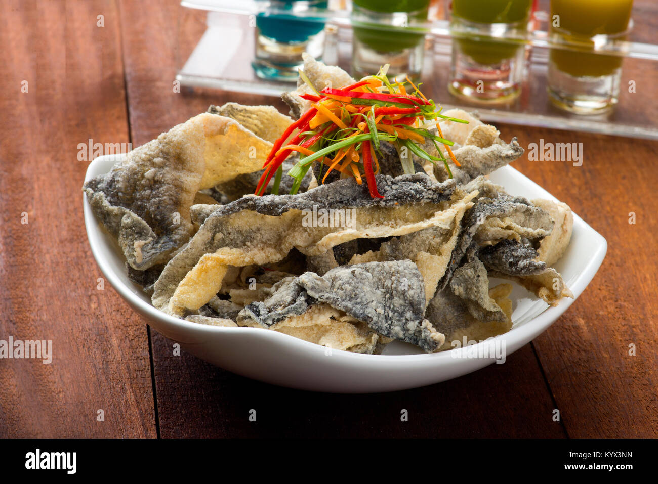 Crispy fried fish Skin snack Stock Photo Alamy