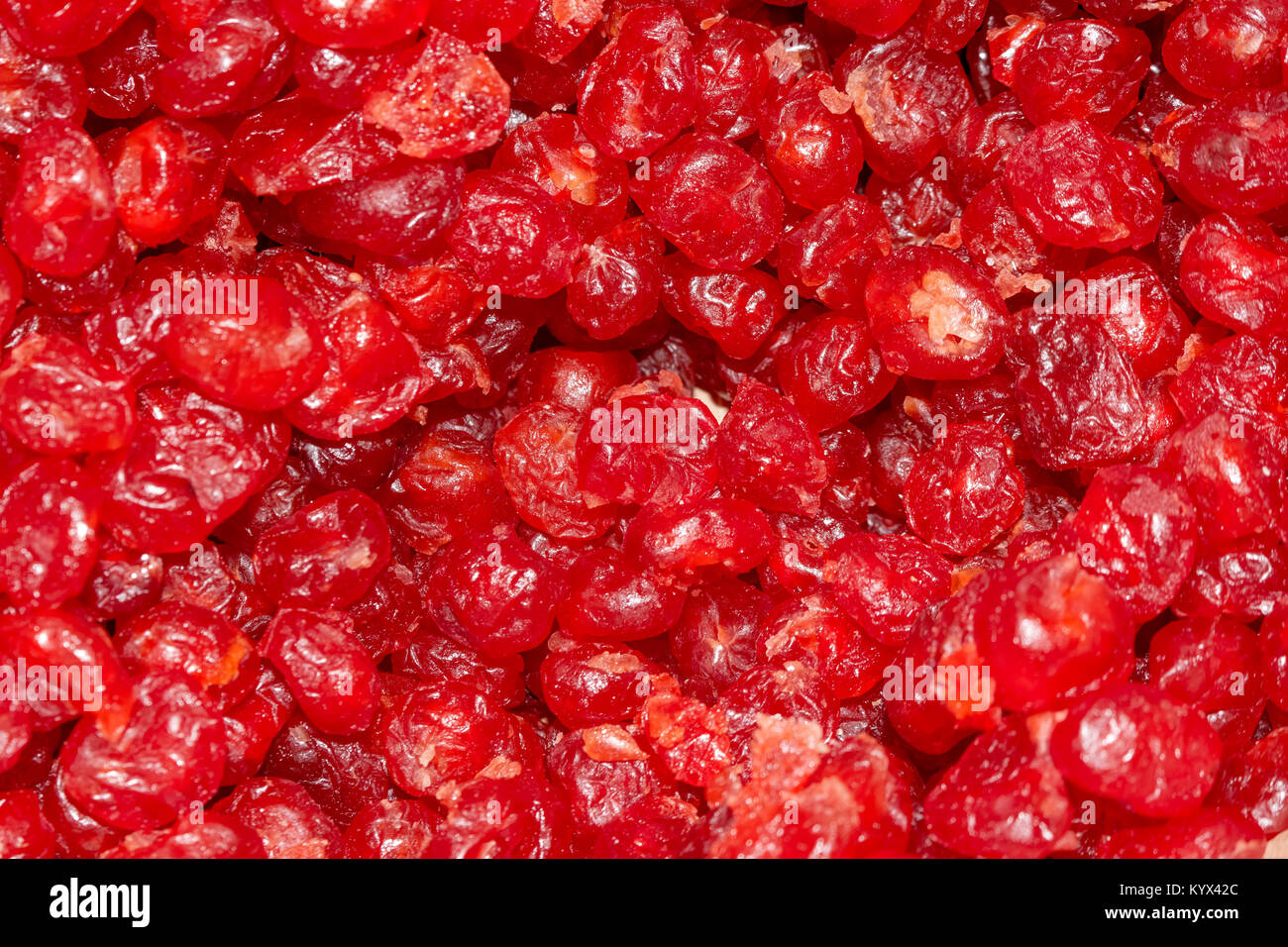 dried cranberrie fruit on a pile on a food market, coloful dried fruits, dried fruits Stock Photo