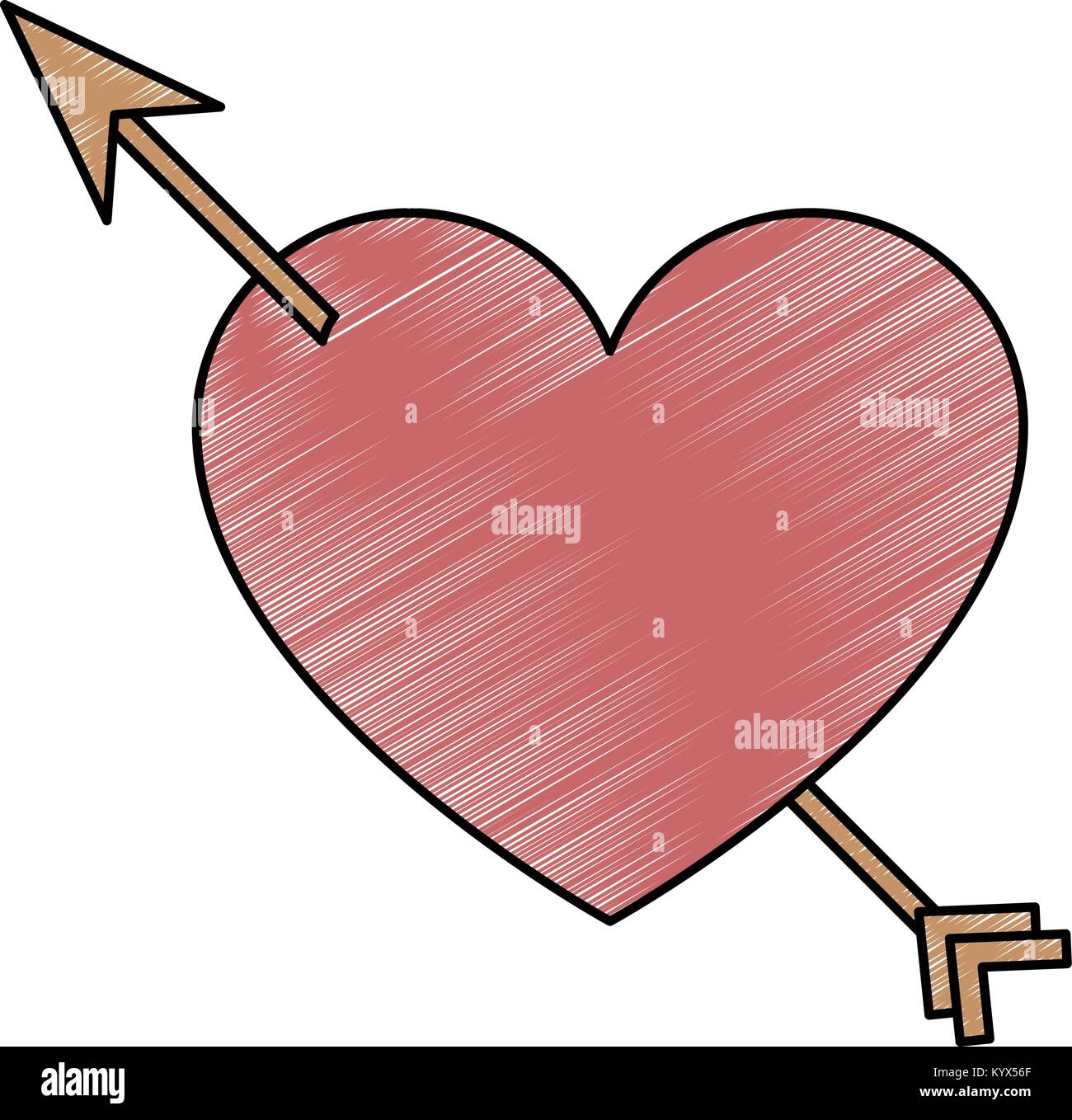 heart with arrow icon vector illustration design Stock Vector Image ...