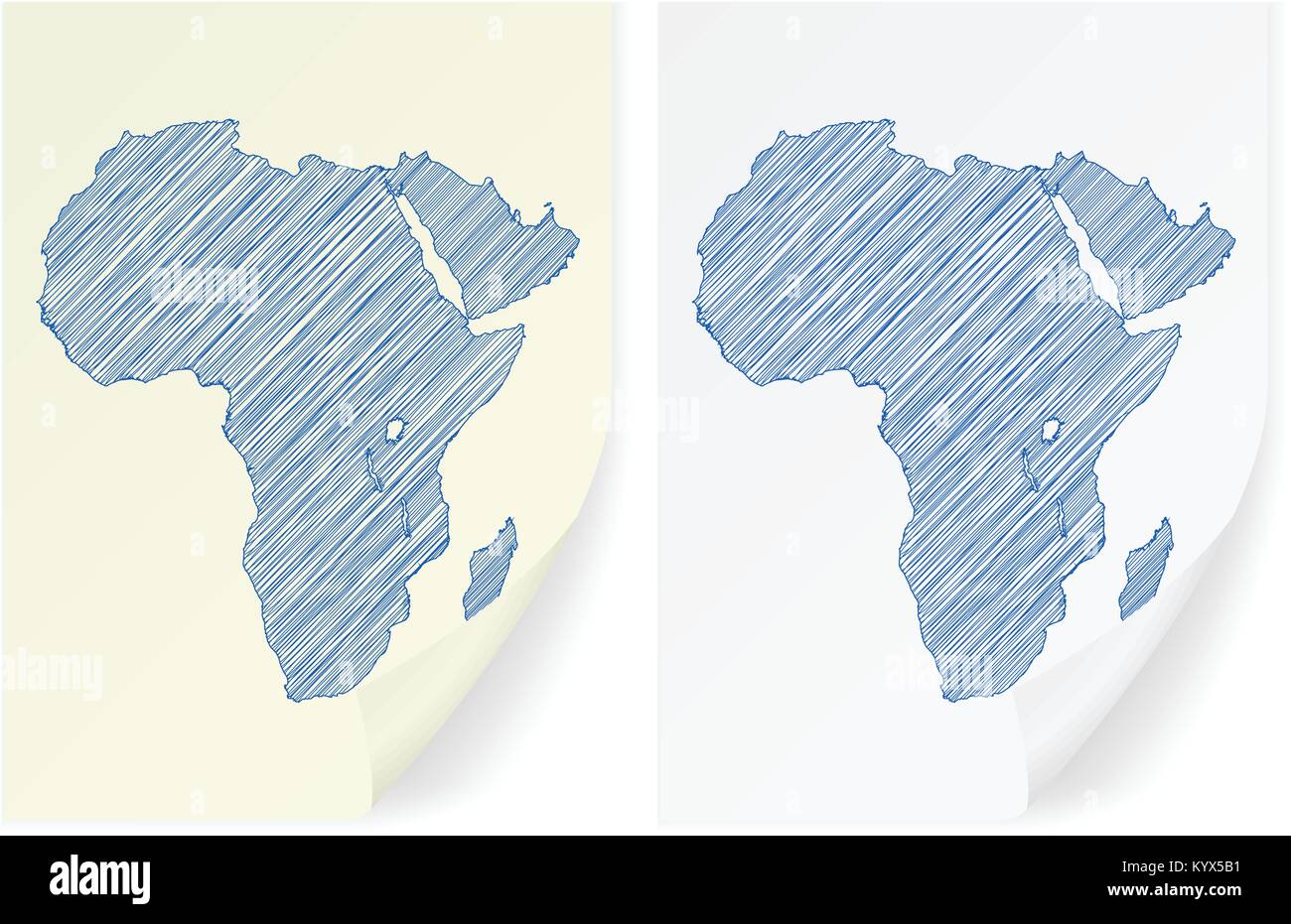 Africa scribble map on a white background Stock Vector Image & Art - Alamy