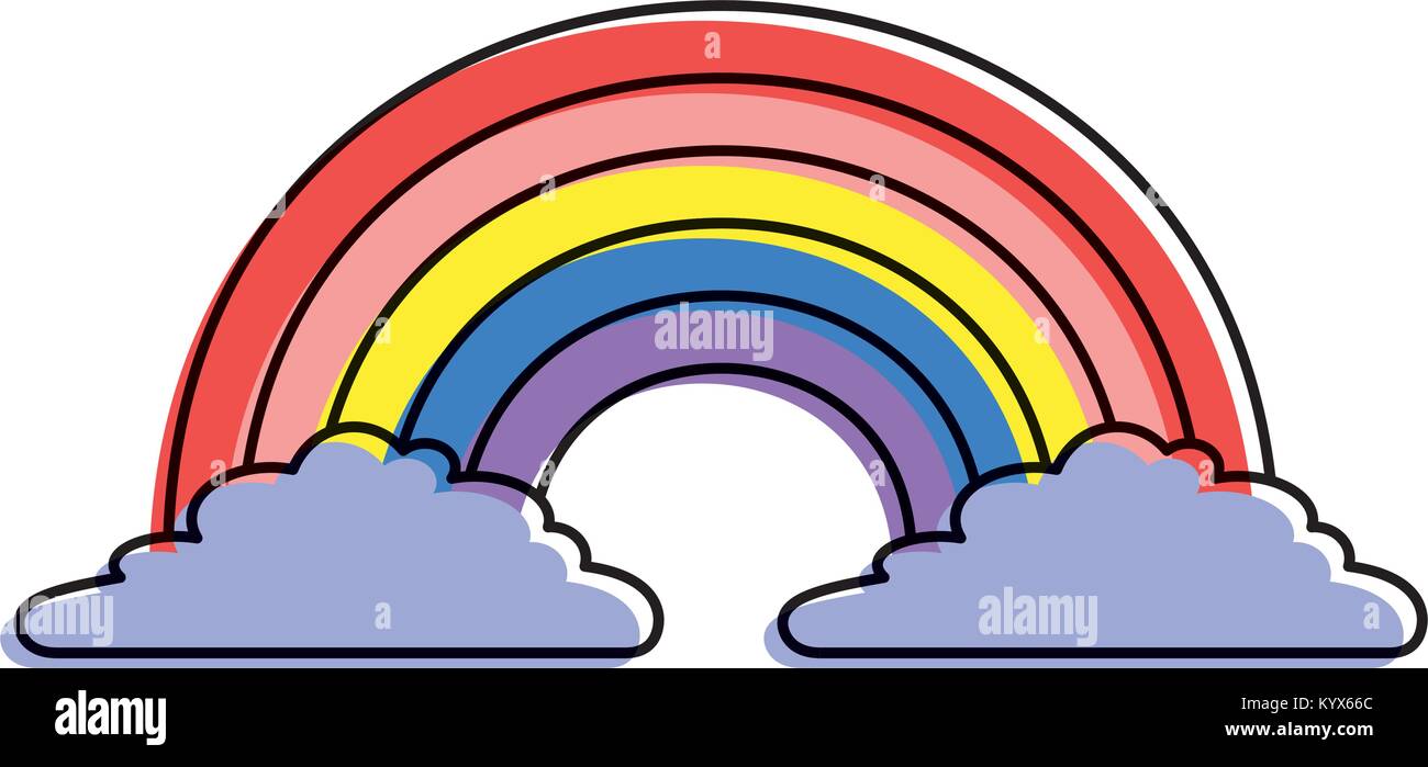 cute rainbow cloud magic fantasy image Stock Vector Image & Art - Alamy